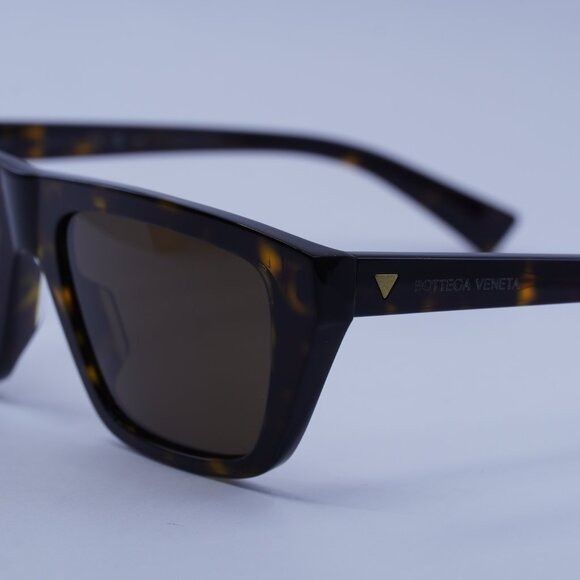 Bottega Veneta Bottega Veneta BV1291S 002 Sunglasses Havana Rectangle Frame Size ONE SIZE - 4 Thumbnail