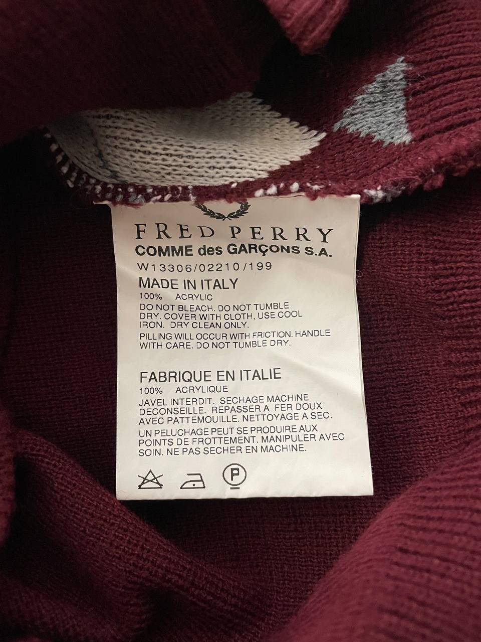 Comme des Garcons SHIRT × Fred Perry Comme des Garcons SHIRT x Fred Perry Red Sweater Cardigan Size US L / EU 52-54 / 3 - 12 Thumbnail