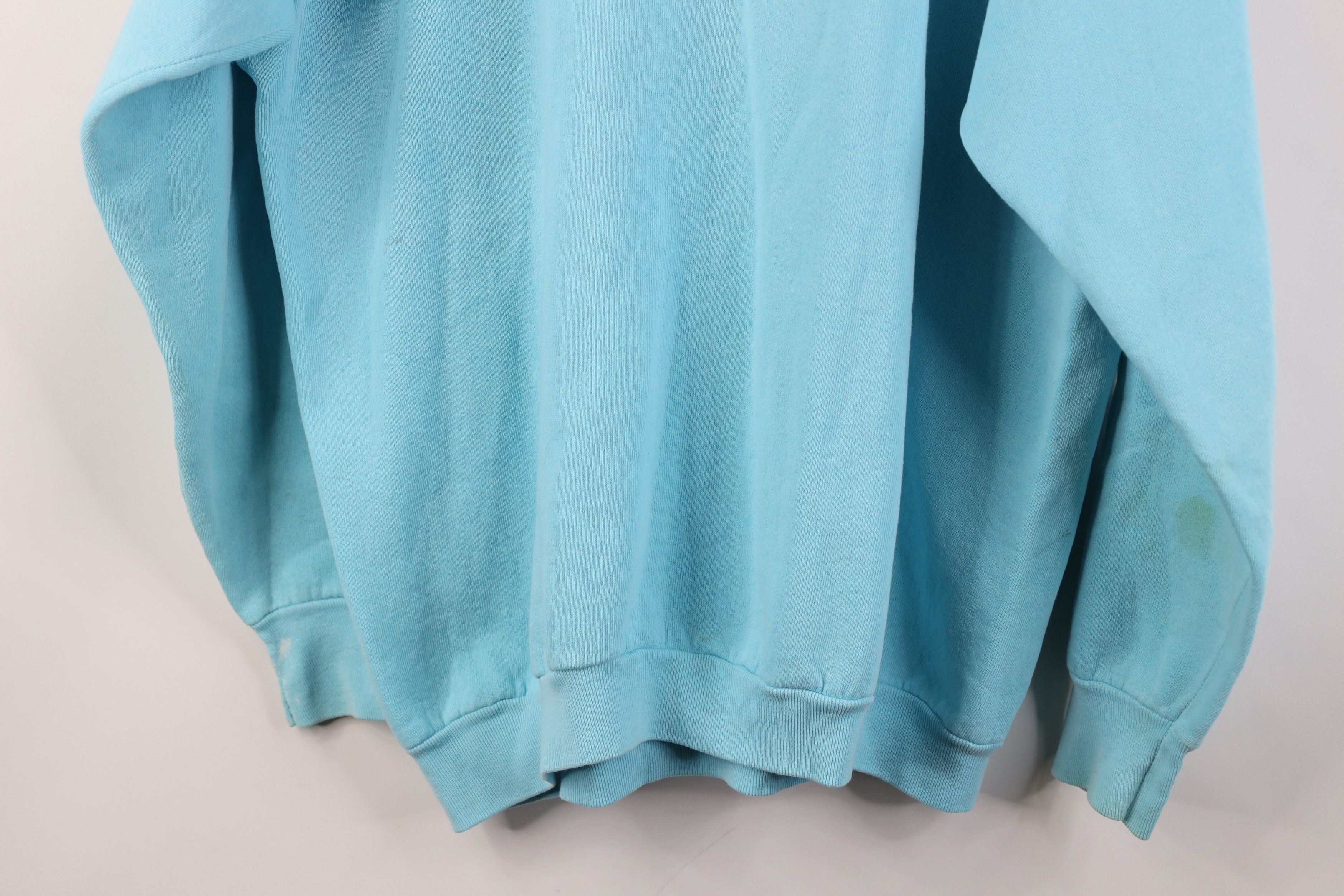 Vintage Vintage 90s Streetwear Crewneck Sweatshirt Light Blue USA Size XL / US 12-14 / IT 48-50 - 15 Thumbnail