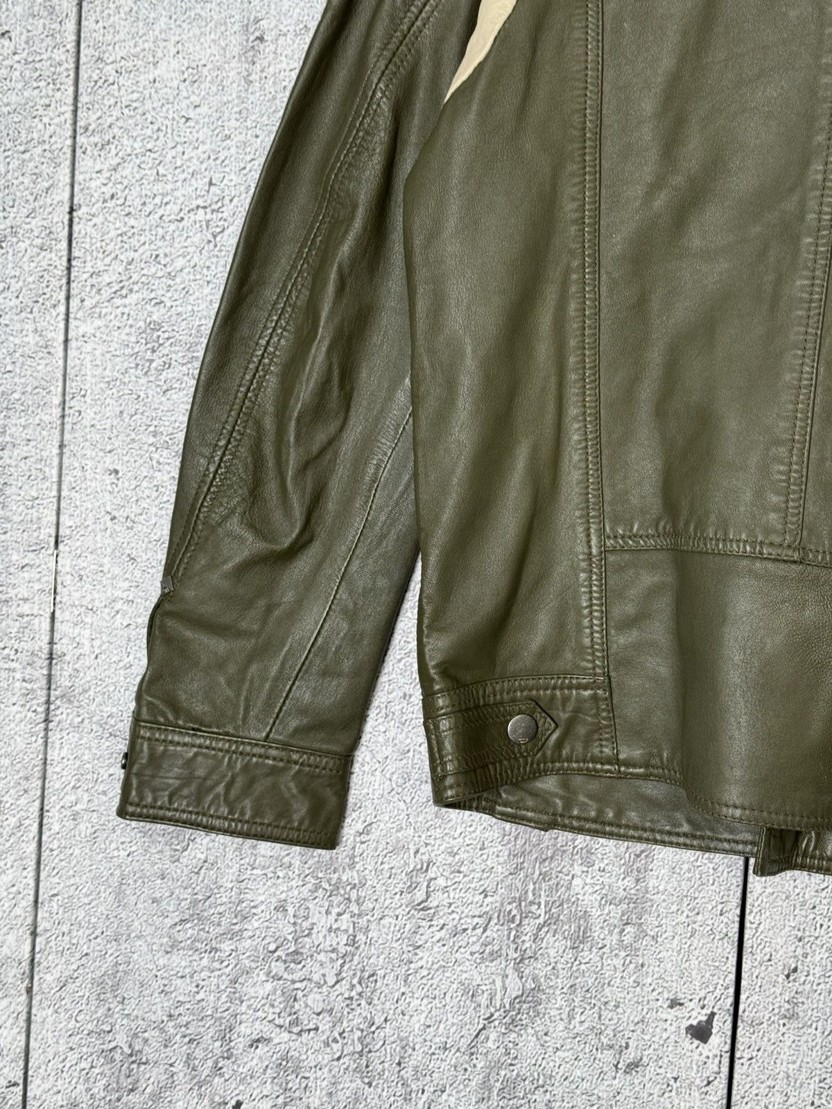 Diesel Vintage Diesel Leather Biker Jacket Big Logo Moto Racing Size L / US 10 / IT 46 - 16 Thumbnail