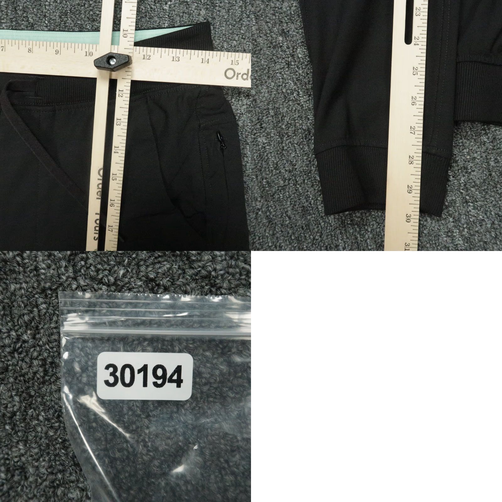 Vintage Birddogs Men Pants Medium Black Joggers Drawstring Zip Pocket Stretch Athletic Size US 31 - 8 Thumbnail