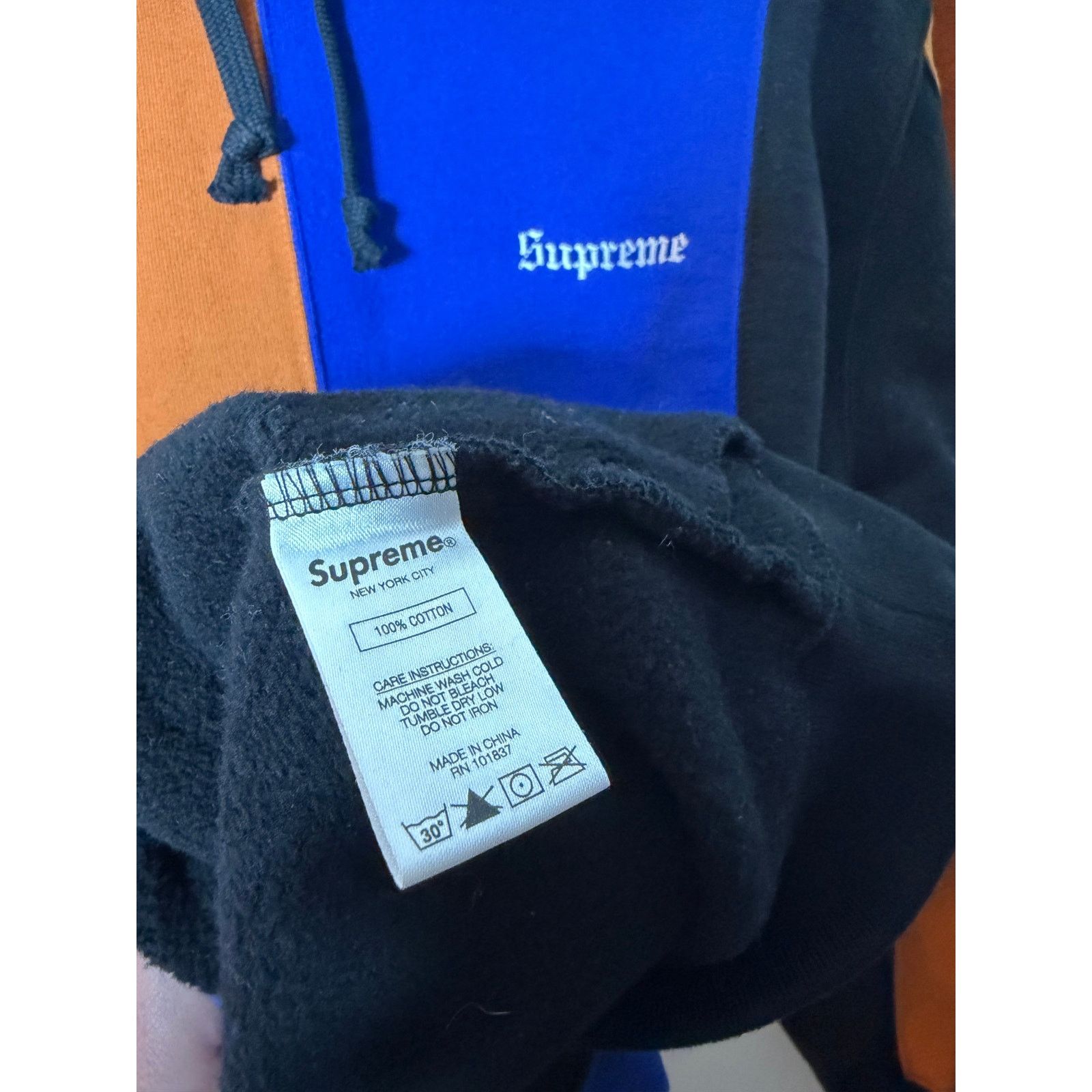 Supreme supreme tricolor hooded sweatshirt Size US M / EU 48-50 / 2 - 4 Thumbnail