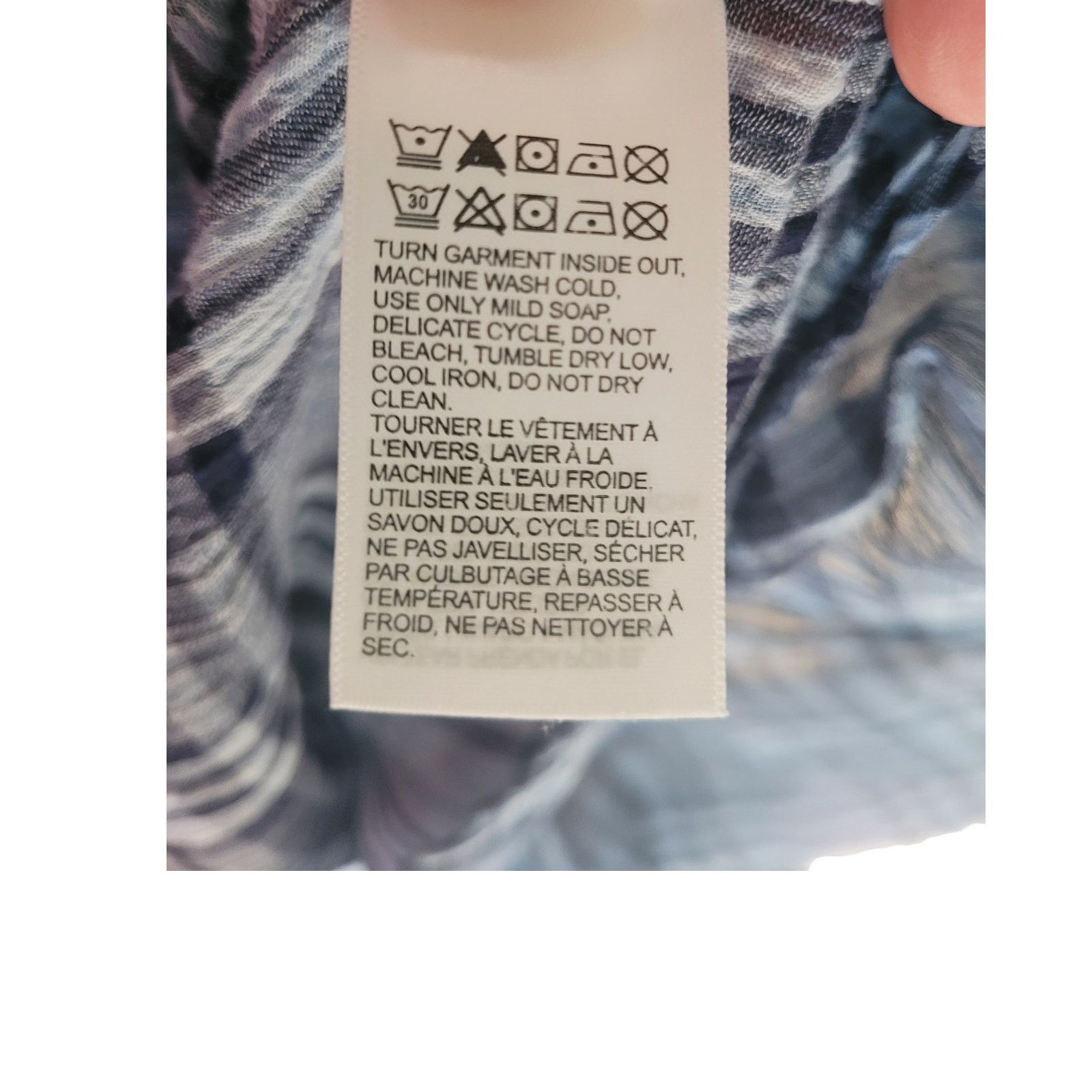 Lucky Brand Lucky Blue Stripe Shirt Long Sleeve Button Up Semi Sheer Med Size M / US 6-8 / IT 42-44 - 7 Thumbnail