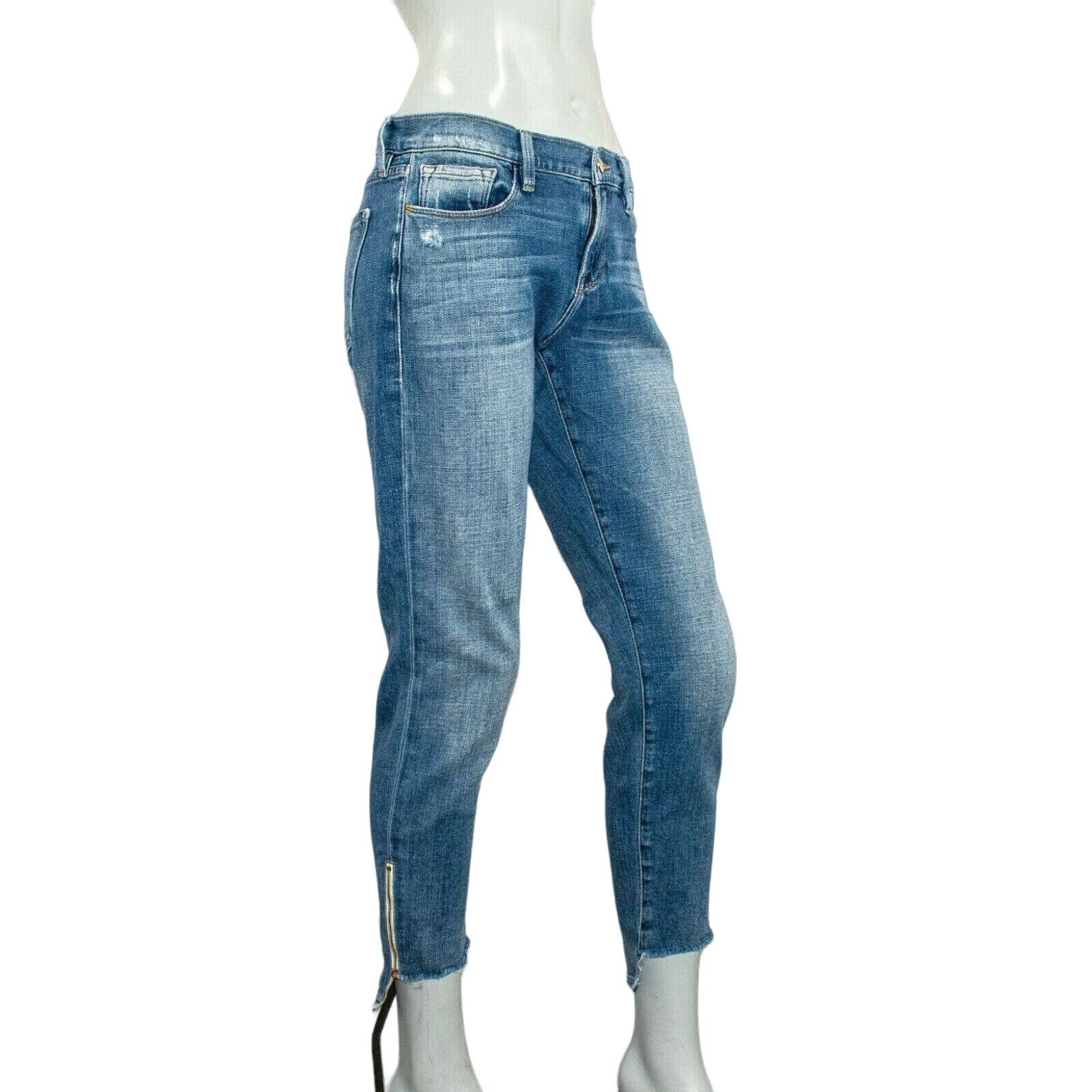 Frame FRAME Denim Women's Le Garcon Jeans Raw ankle Zip Melbourne Size 26" / US 2 / IT 38 - 4 Thumbnail