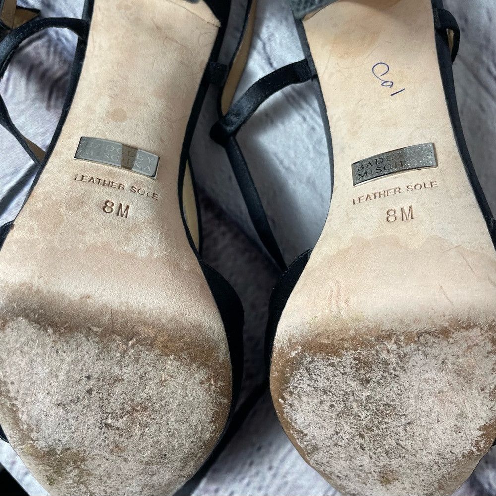 Badgley Mischka Badgley Mischka Xavier Slingback High Heel Black Silver San Size US 8 / IT 38 - 5 Thumbnail