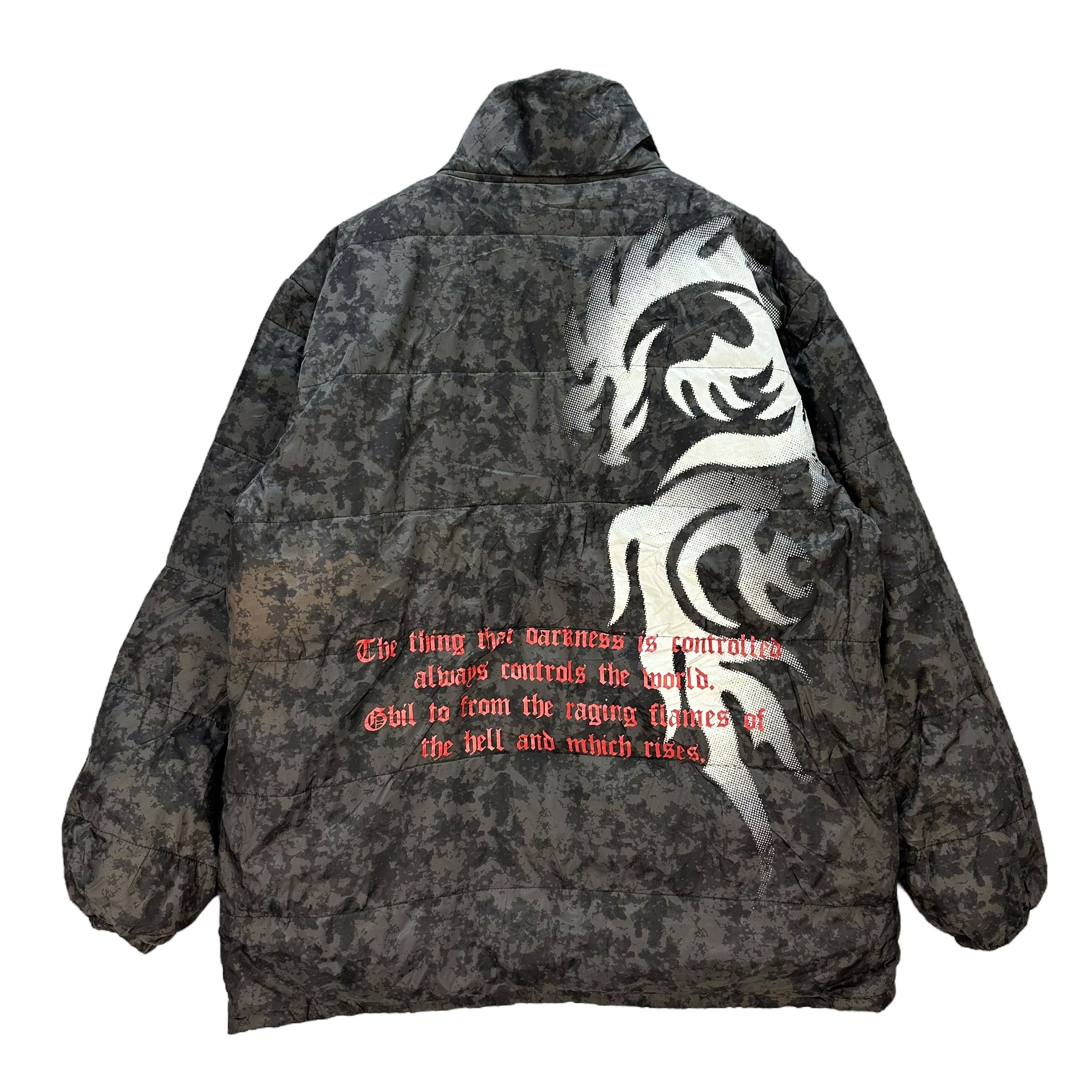 Japanese Brand Dj Free Graphics Puffer Jacket #A33-0772 Size US XL / EU 56 / 4 - 1 Thumbnail