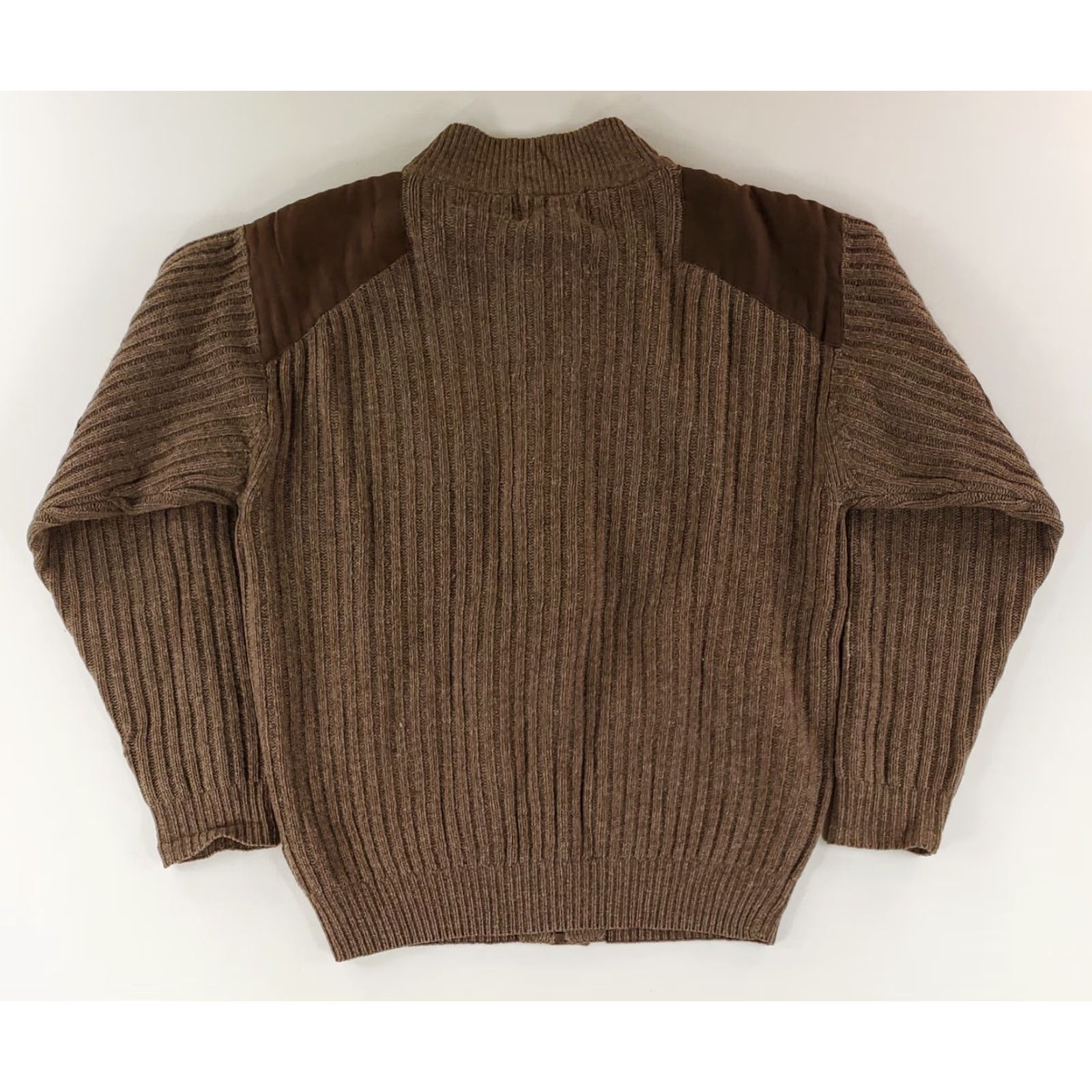 Vintage Cabela's Sweater Full Zip Cardigan 100% Wool Brown Shoulders Elbow Patches Mens M Size US M / EU 48-50 / 2 - 3 Thumbnail