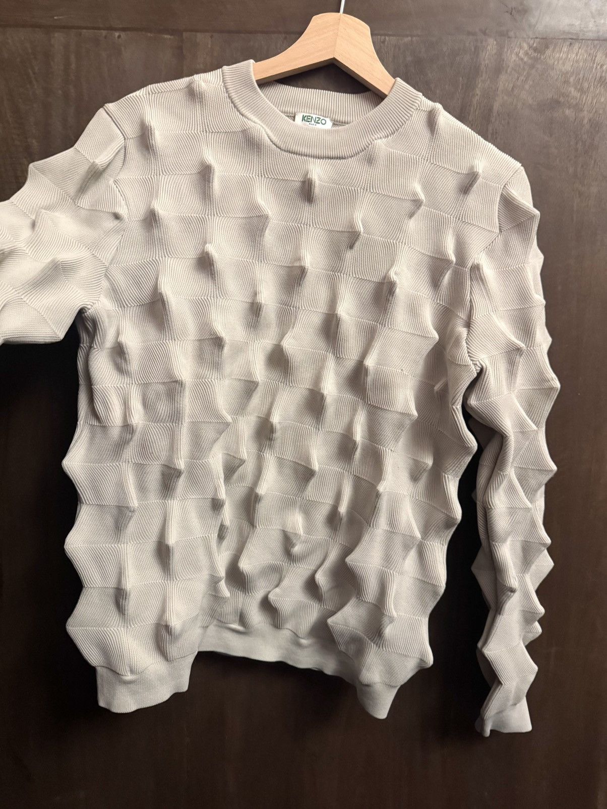 Kenzo 3D knit cactus sweater grey XS men archive Size US XS / EU 42 / 0 - 7 Thumbnail