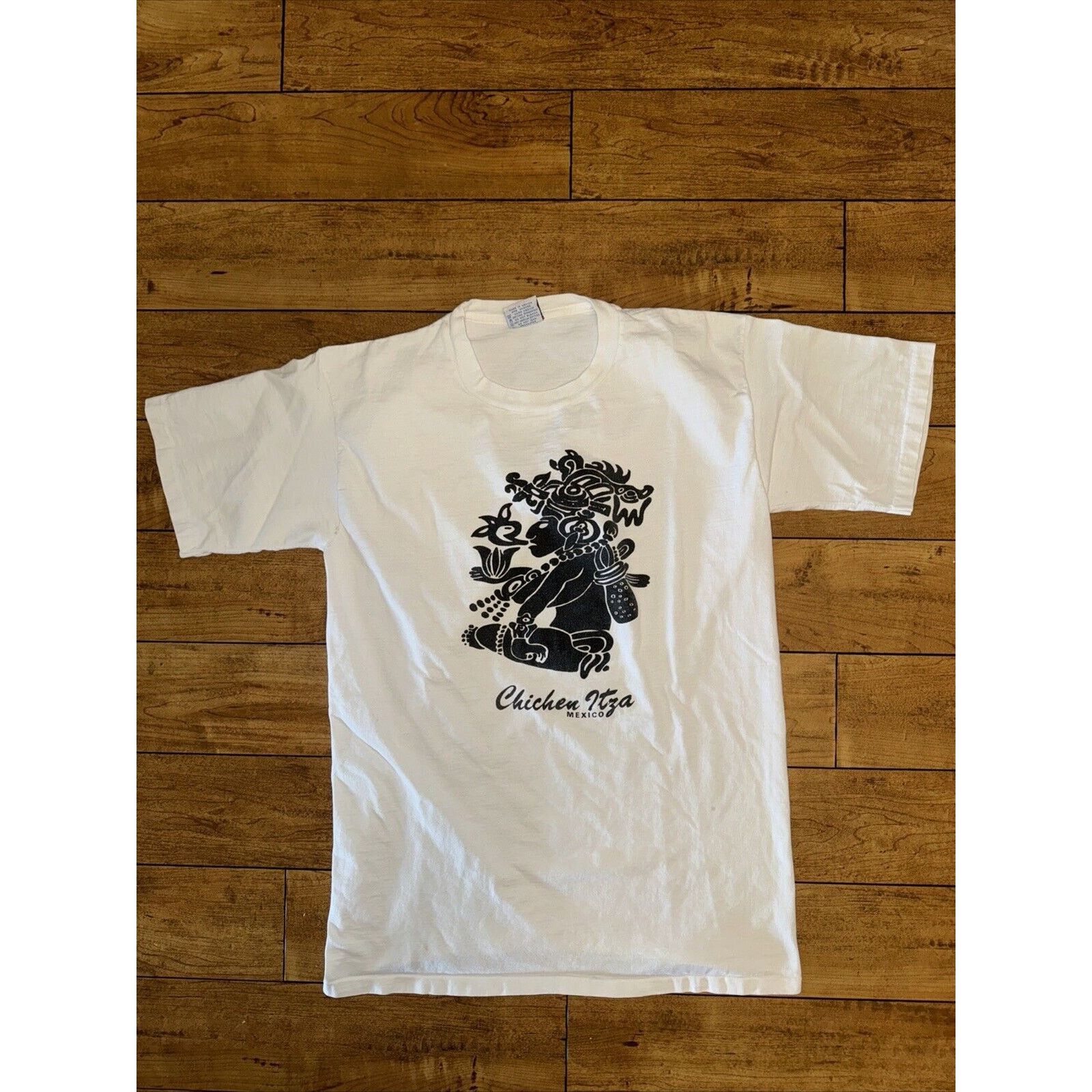 Band Tees × Vintage Vintage Chichen Itza Mexico T-Shirt White XL 20x29 Aztec Size US XL / EU 56 / 4 - 1 Thumbnail