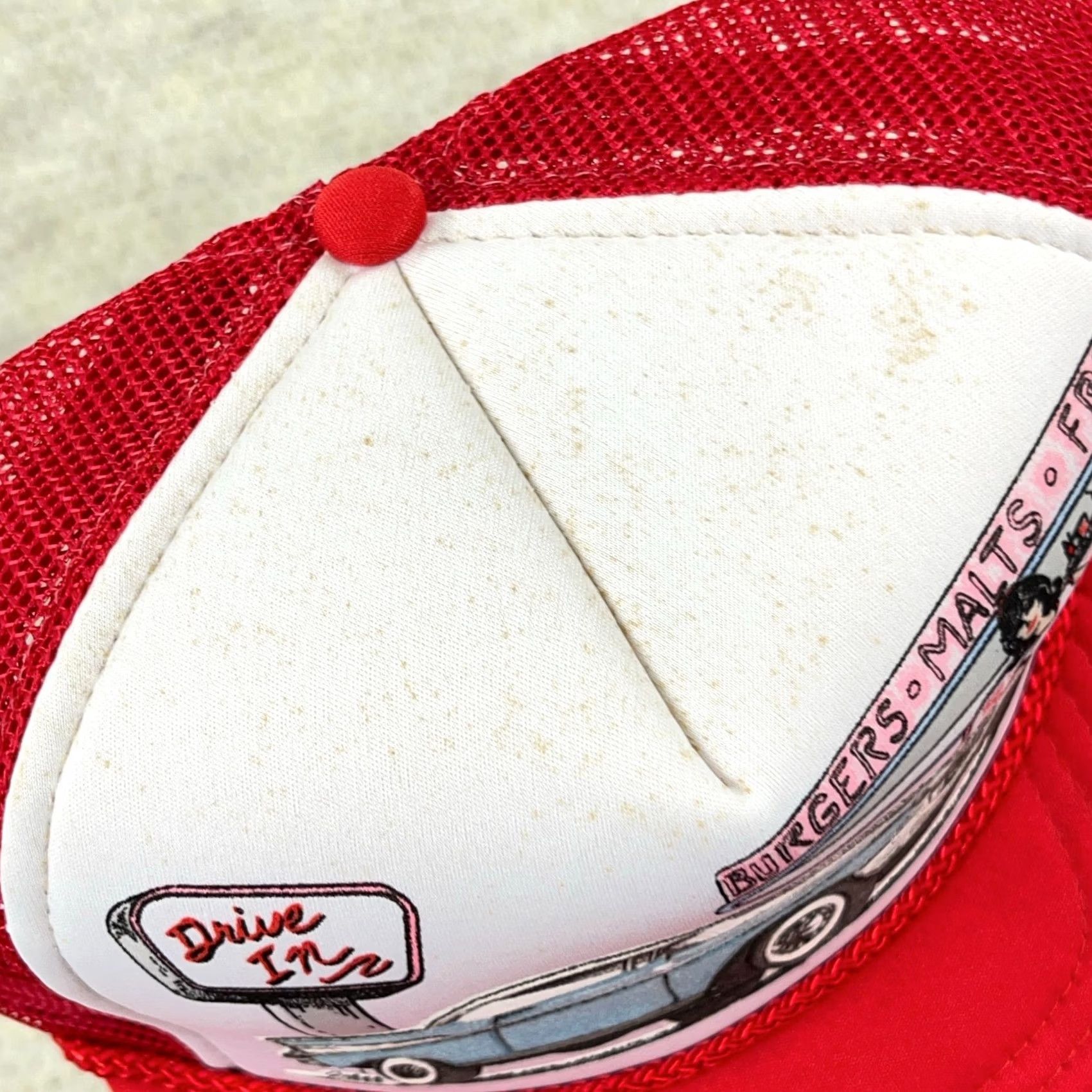 Vintage VINTAGE 57 Chevy Trucker Hat Cap Snapback Red White Drive In Car Show 80s 90s AZ Size ONE SIZE - 2 Thumbnail
