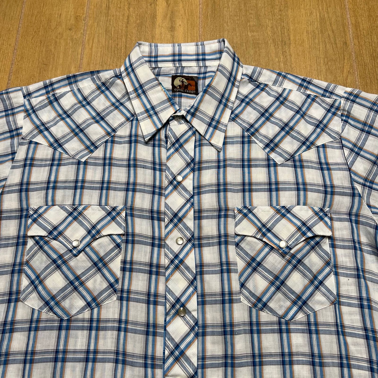 Vintage Vintage Open Range long-sleeve western plaid snap shirt XL Size US XL / EU 56 / 4 - 8 Thumbnail