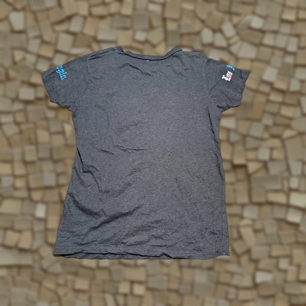 Vintage On Fire Shirt Women's Large Gray Los Angeles Graphic Print T-Shirt Size L / US 10 / IT 46 - 1 Thumbnail