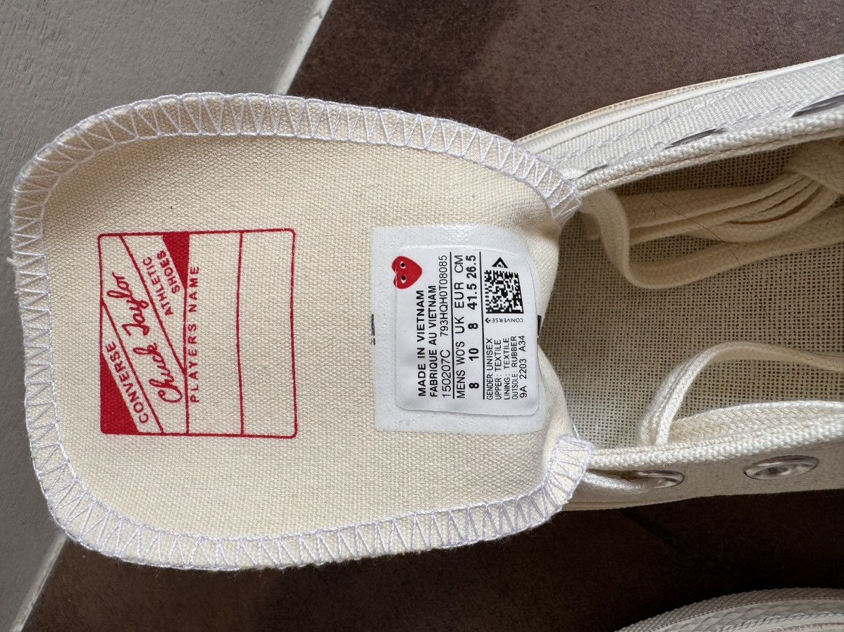 Comme des Garcons PLAY × Converse Converse X CDG Size US 8.5 / EU 41-42 - 7 Thumbnail
