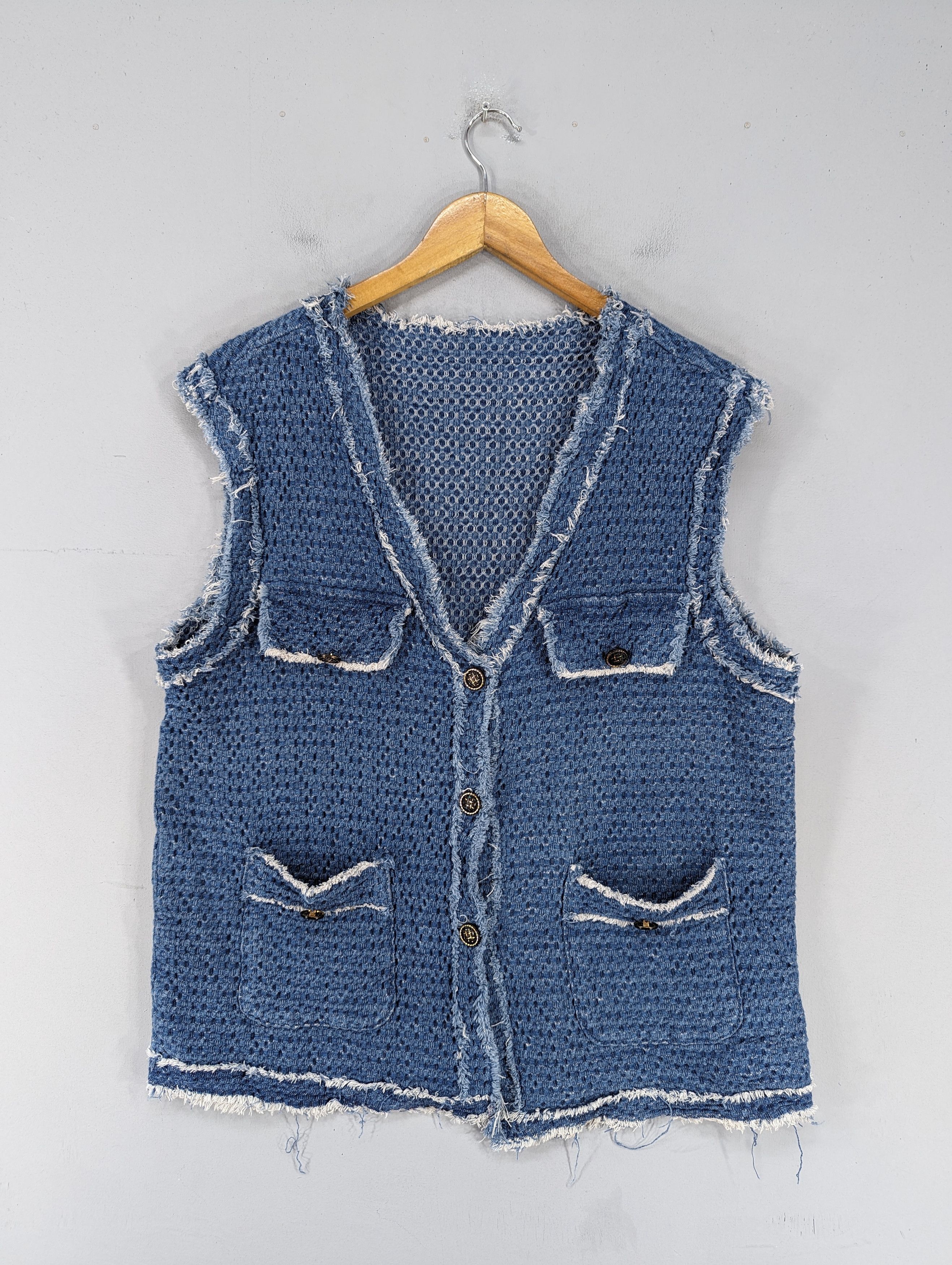 Japanese Brand Dazy Denim Style Sleeveless Vest Jacket Size XL / US 12-14 / IT 48-50 - 2 Thumbnail