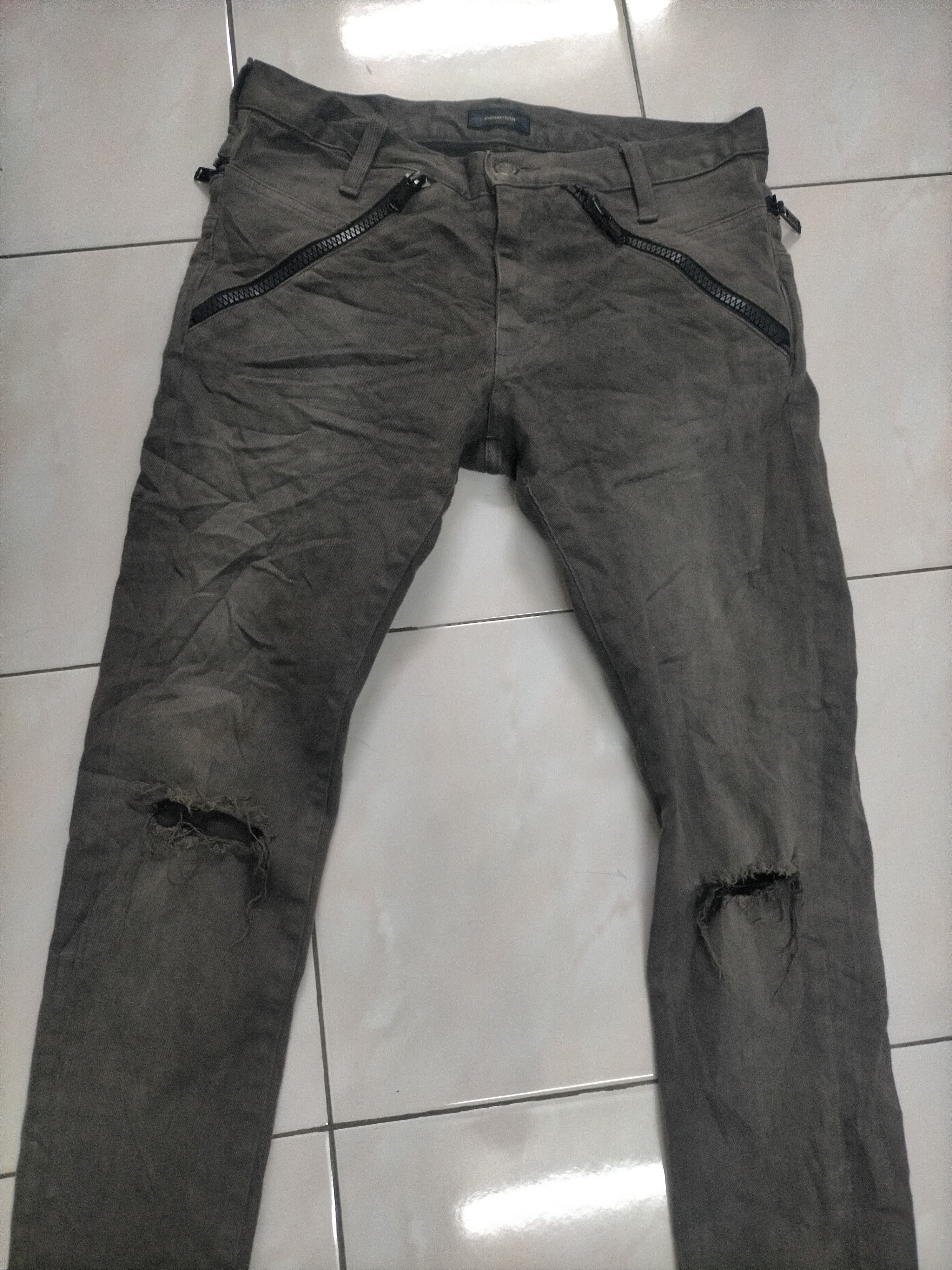 Jun Takahashi × Undercover Undercover Jun Takahashi Distressed Zipper Denim Size US 31 - 2 Thumbnail