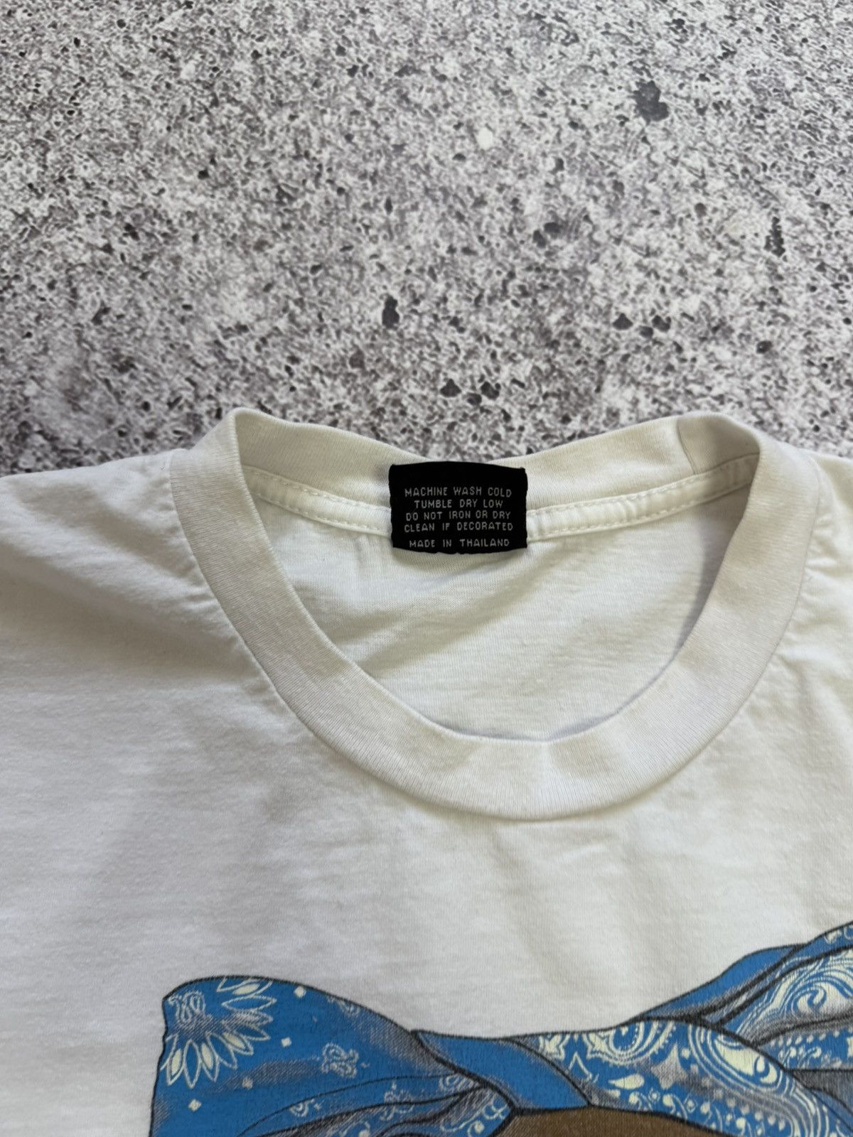Band Tees × Rap Tees × Vintage Vintage 90’s Thug Life Rap Tough Face Tupac Bandana T-Shirt Size US XL / EU 56 / 4 - 10 Thumbnail