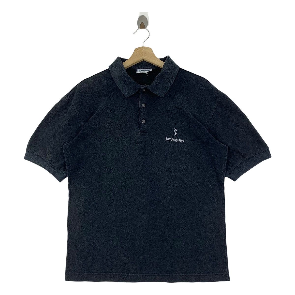 Designer × Yves Saint Laurent Vintage YVES SAINT LAURENT small logo embroidery tee Size US M / EU 48-50 / 2 - 1 Thumbnail