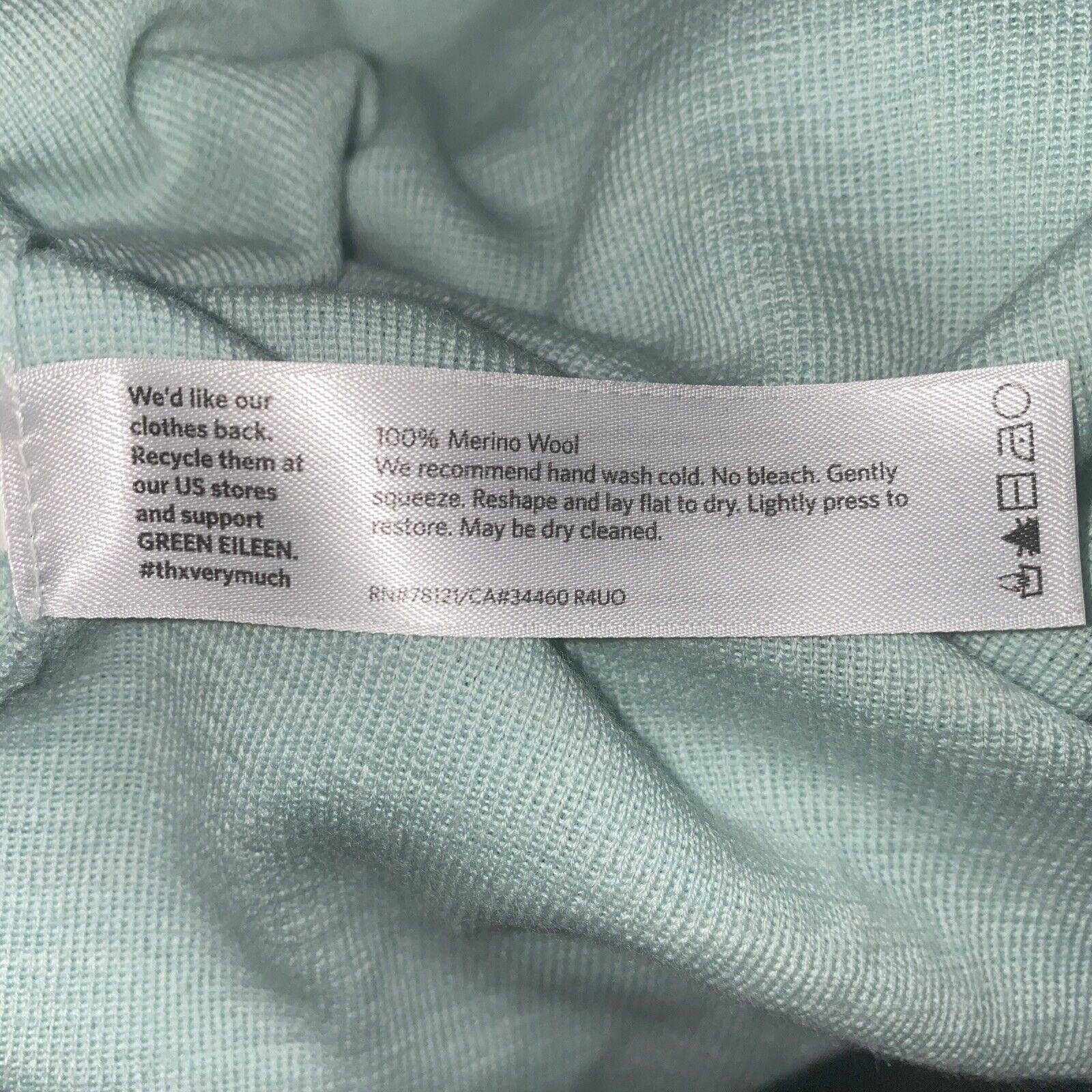 Eileen Fisher EILEEN FISHER Sea Foam Womens sz PP 100% Merino Wool Sweater Size S / US 4 / IT 40 - 7 Thumbnail