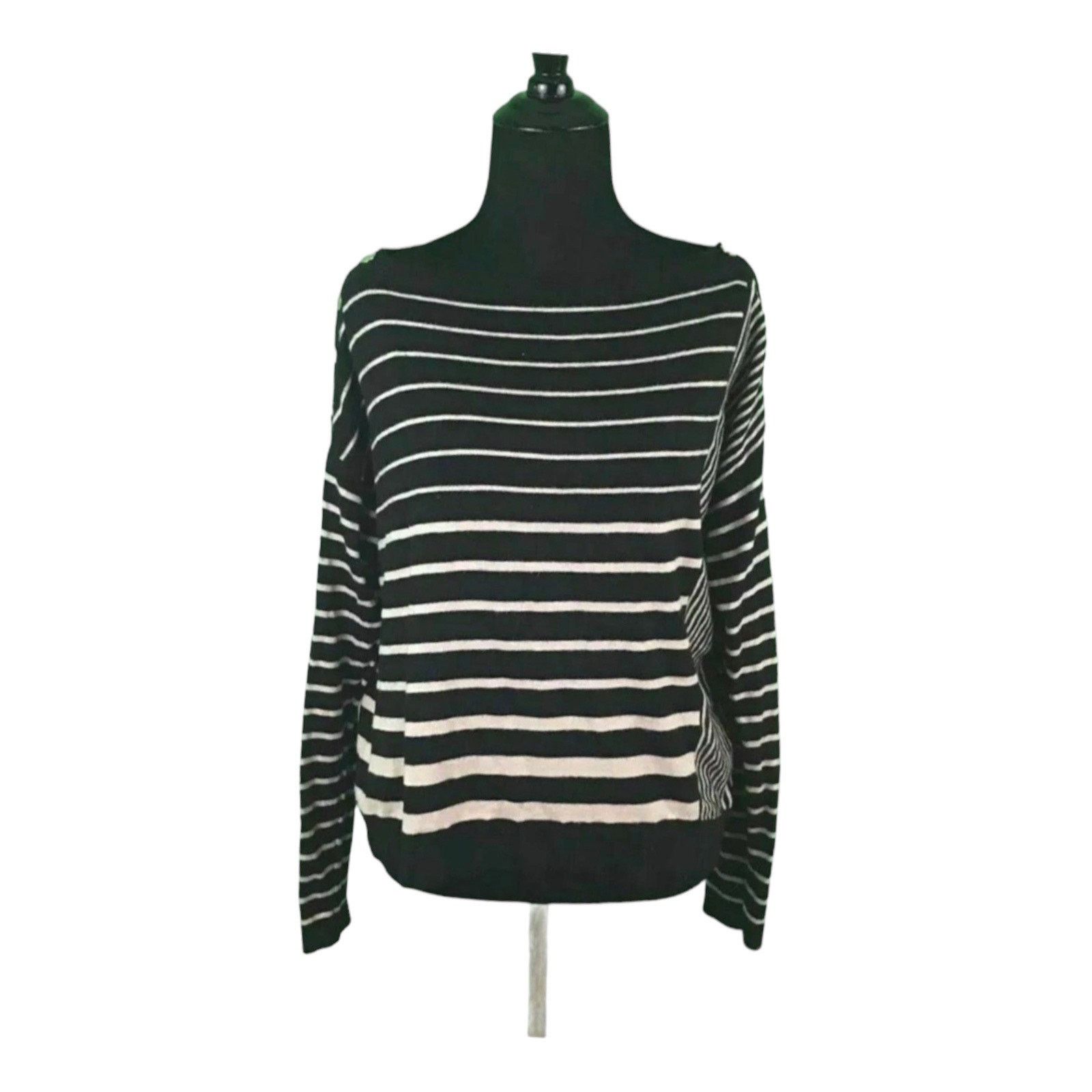 Ann Taylor Ann Taylor Striped Long Sleeves Knit Top Sweater Size Medium Size M / US 6-8 / IT 42-44 - 6 Thumbnail