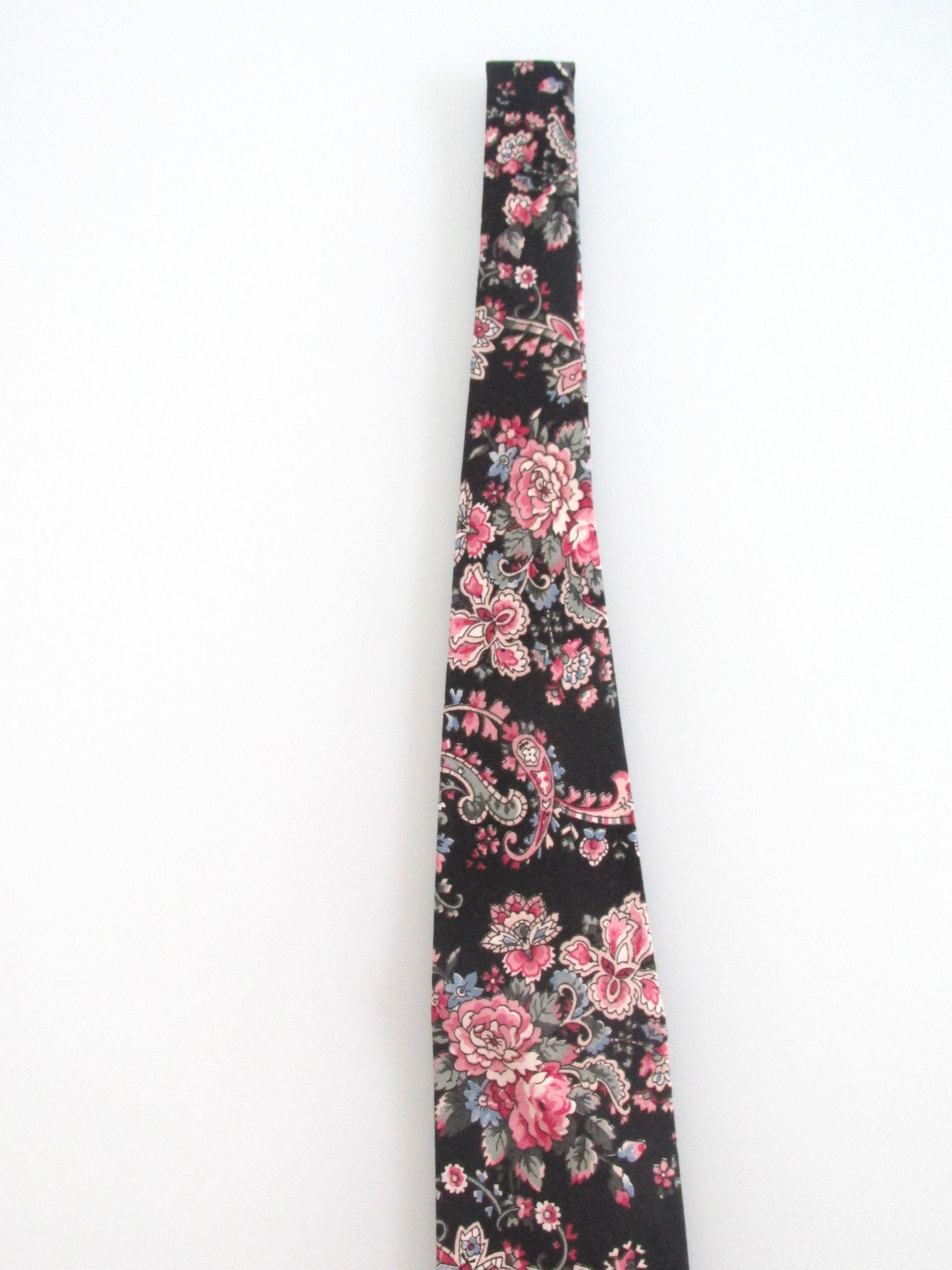 J.T. Beckett JT Beckett Vintage Men's Cotton Floral Tie Size ONE SIZE - 3 Thumbnail