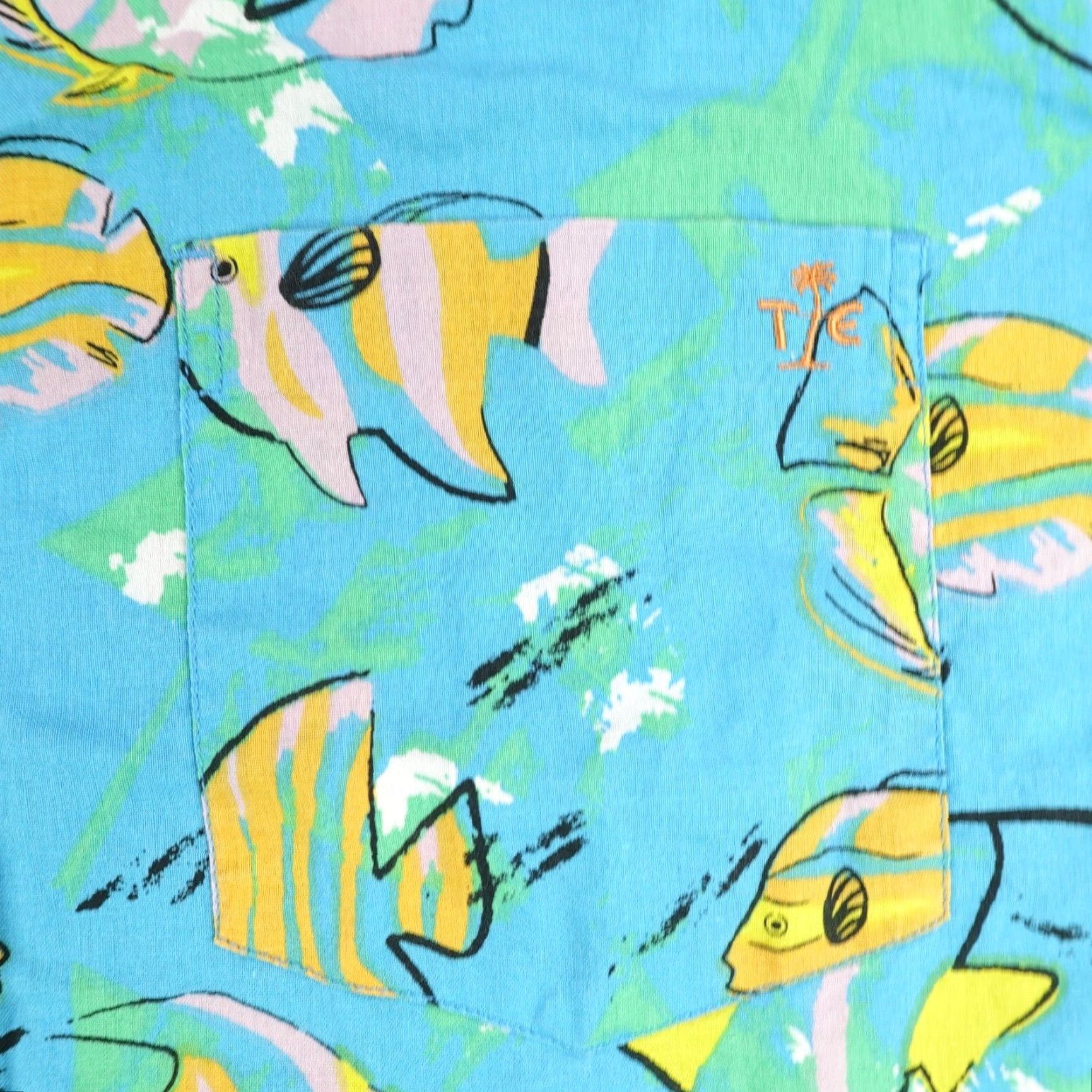 Vintage Tipsy Elves Shirt Mens 2XL Blue Angel Fish Hawaiian Button Up Aloha Beach Camp Size US XXL / EU 58 / 5 - 3 Thumbnail