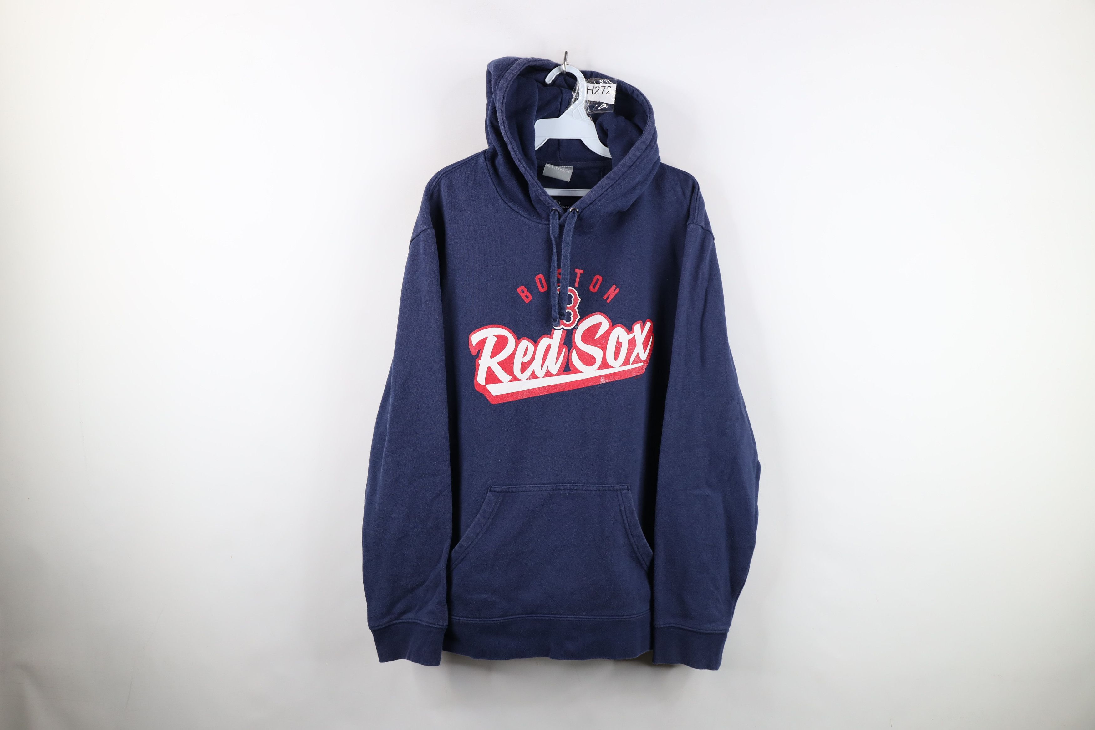 Vintage Vintage Y2K Spell Script Boston Red Sox Baseball Hoodie Blue Size US XL / EU 56 / 4 - 1 Thumbnail