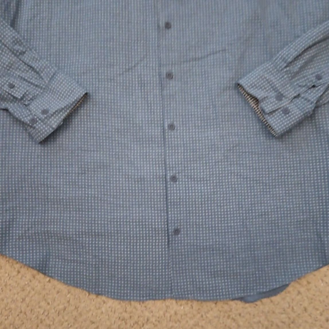 Joseph Abboud Joseph Abboud Shirt Mens Big 2X Blue Geometric Long Sleeve Button-Down Cotton Button-Up Size US XXL / EU 58 / 5 - 4 Thumbnail