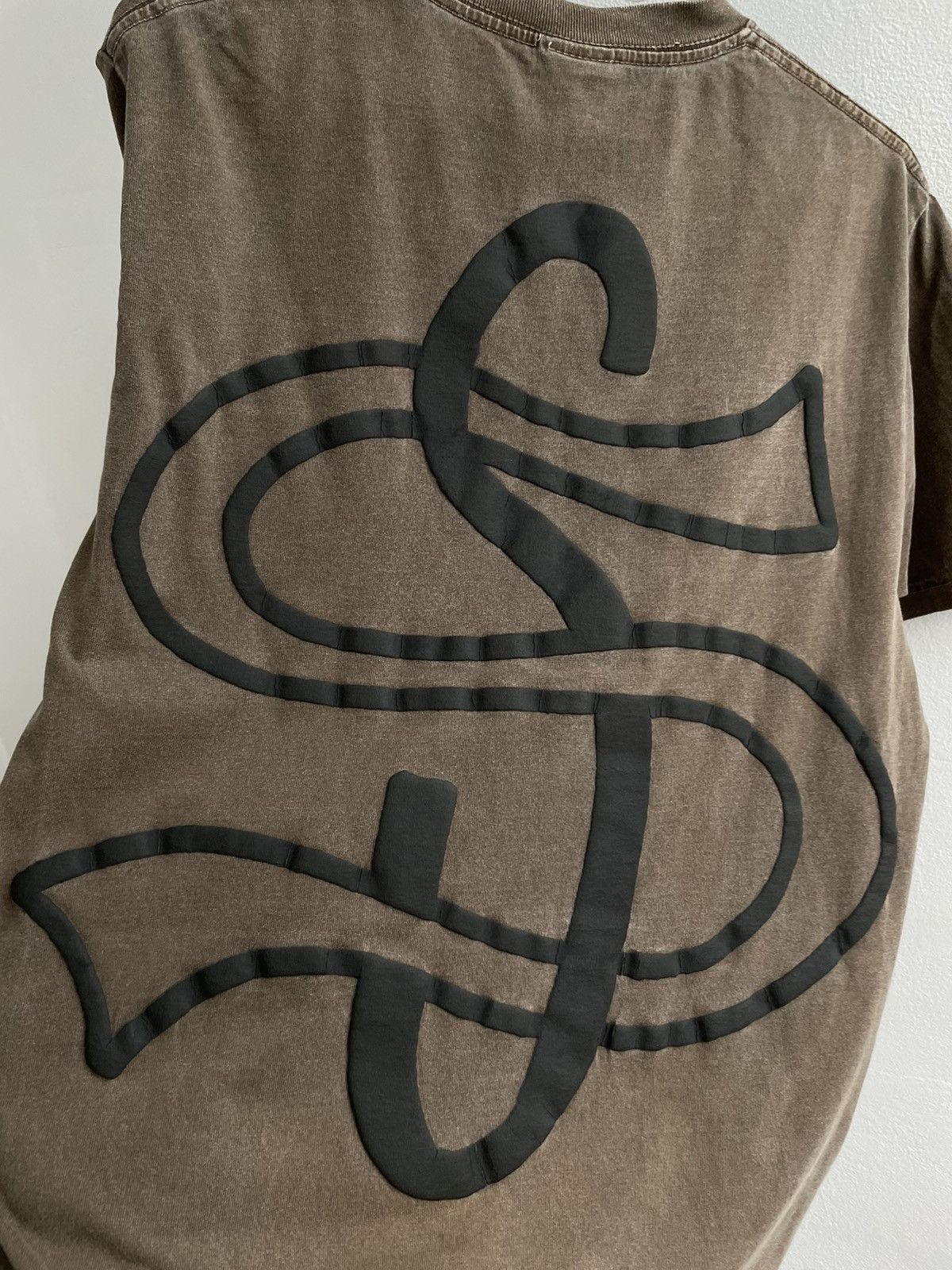 Stussy Stussy Big League Pigment Dyed Logo Brown Green T Shirt Tee Size US S / EU 44-46 / 1 - 3 Thumbnail