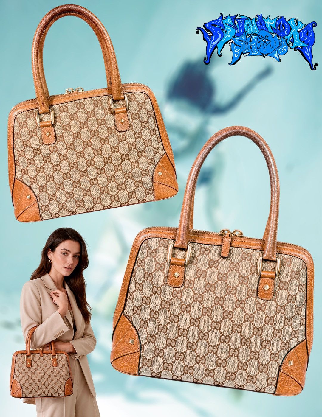 Gucci Gucci GG Canvas Abbey Boston Bag Monogram Dome Satchel Y2K Size ONE SIZE - 1 Thumbnail