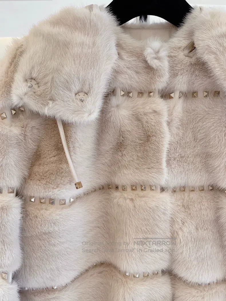 Valentino Valentino Mi-gold willow spiked hooded mink coat Size S / US 4 / IT 40 - 3 Thumbnail