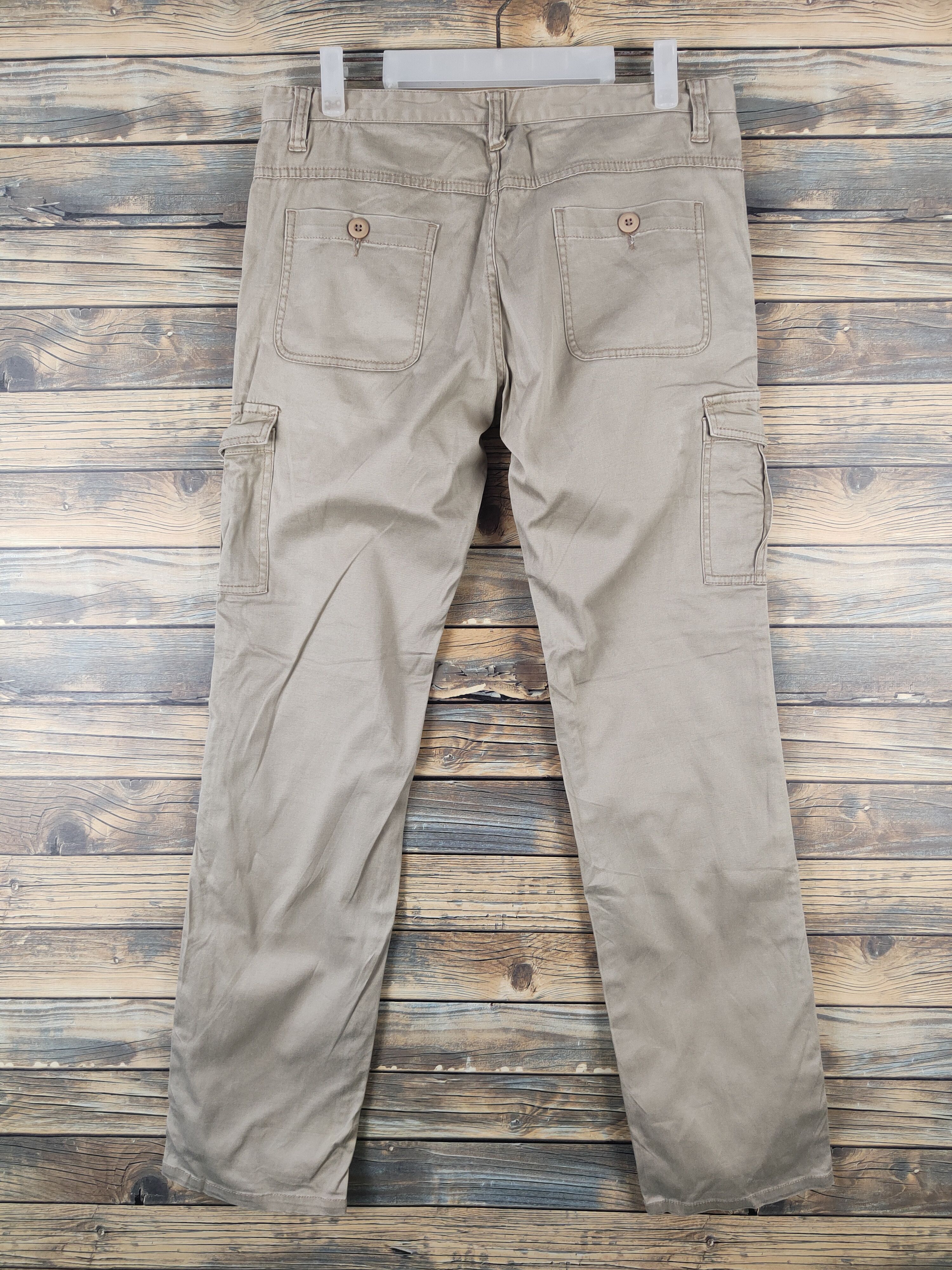 Global Work DL Shuca Global Work Beige Multipocket Cargo Pants #1375 Size 32" / US 10 / IT 46 - 7 Thumbnail