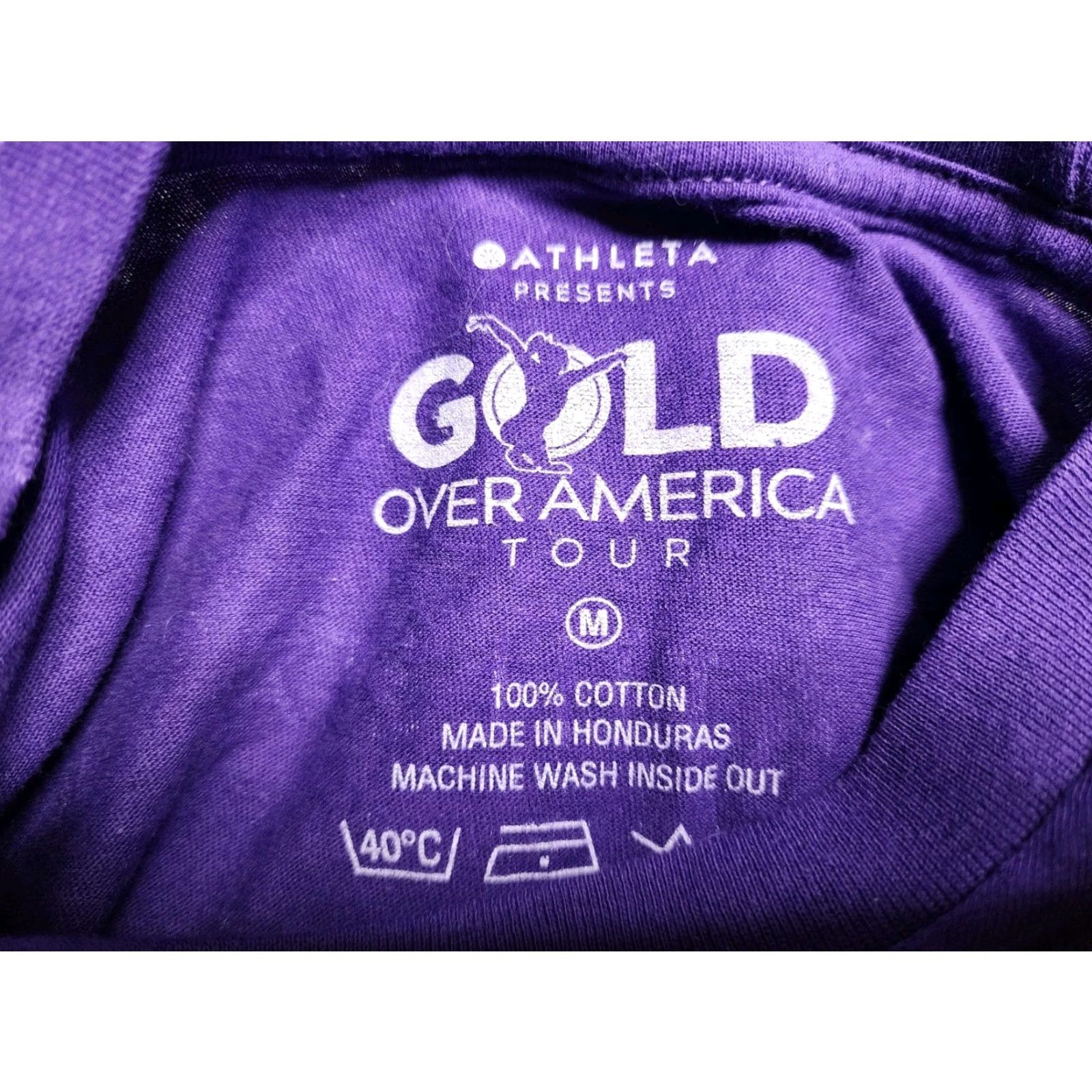 Athleta VINTAGE Athleta Adult T-Shirt Short Sleeve Crew Neck Gymnastics Double-Sided Purple 90s Unisex Size US M / EU 48-50 / 2 - 5 Thumbnail
