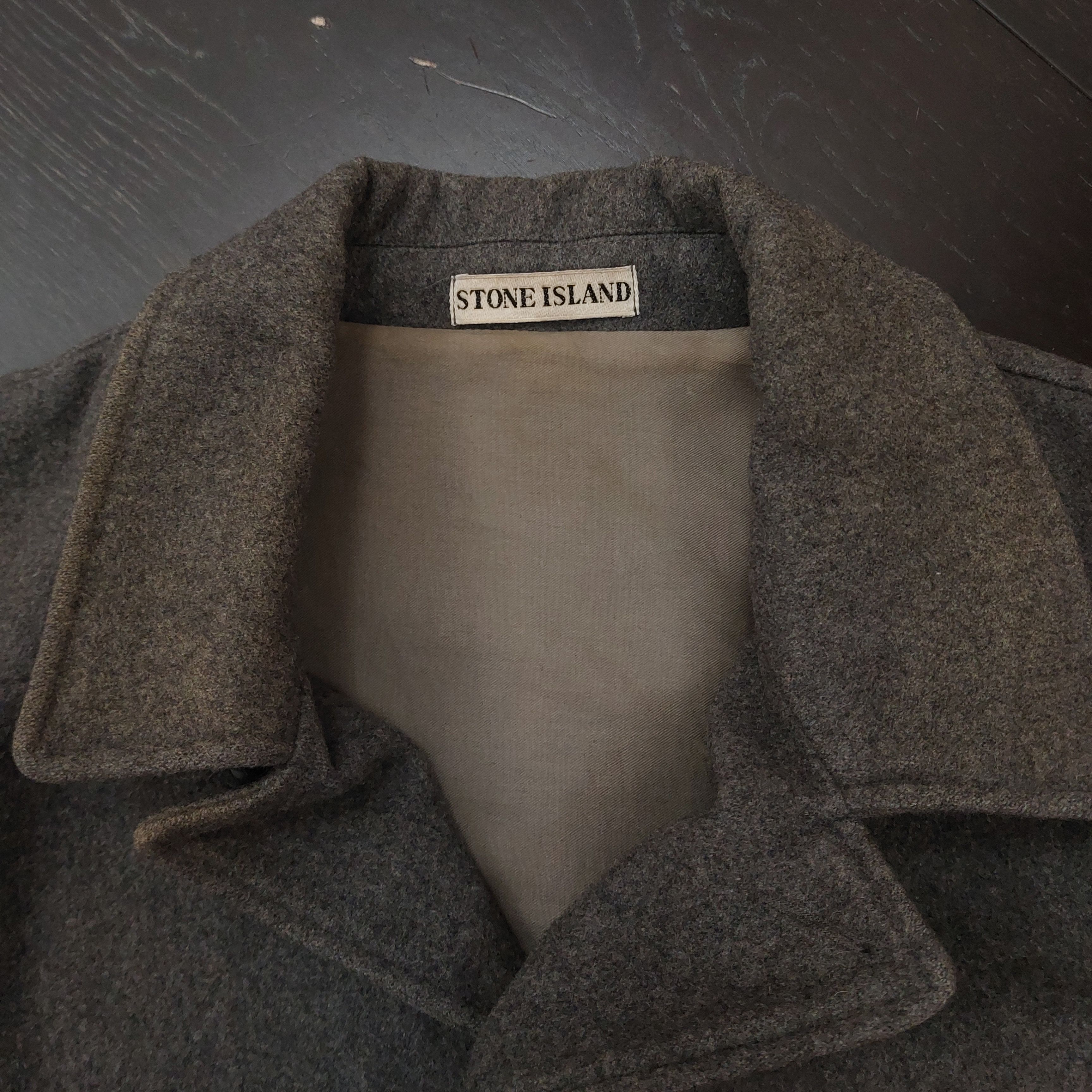 Stone Island Stone Island Vintage Wool field Jacket Grey XL green badge Size US XL / EU 56 / 4 - 10 Thumbnail