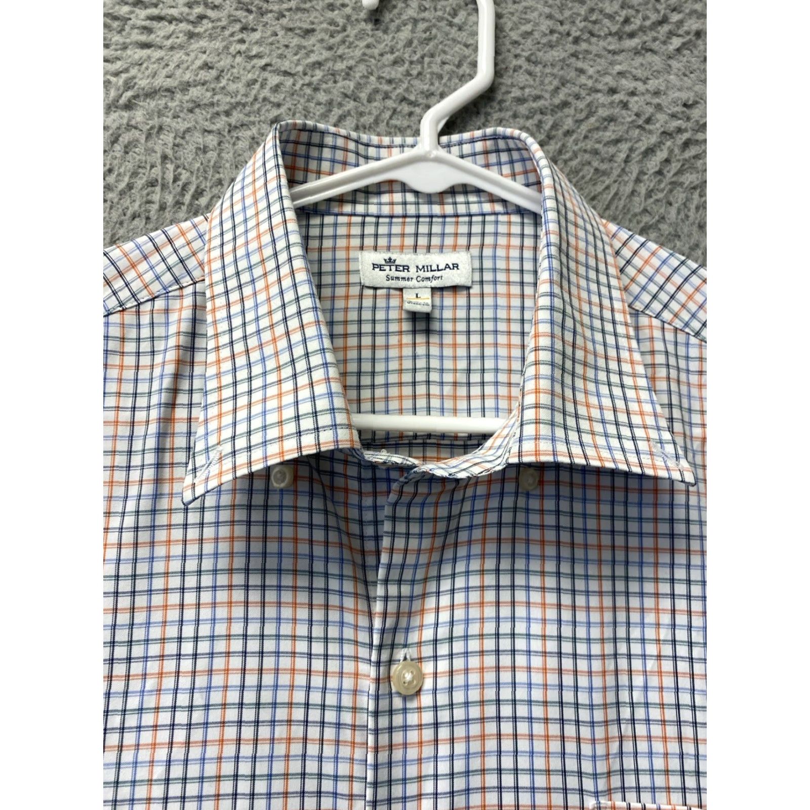 Peter Millar Peter Millar Button Shirt Summer Comfort Golf Men's L Plaid 58-40 Size US L / EU 52-54 / 3 - 4 Thumbnail