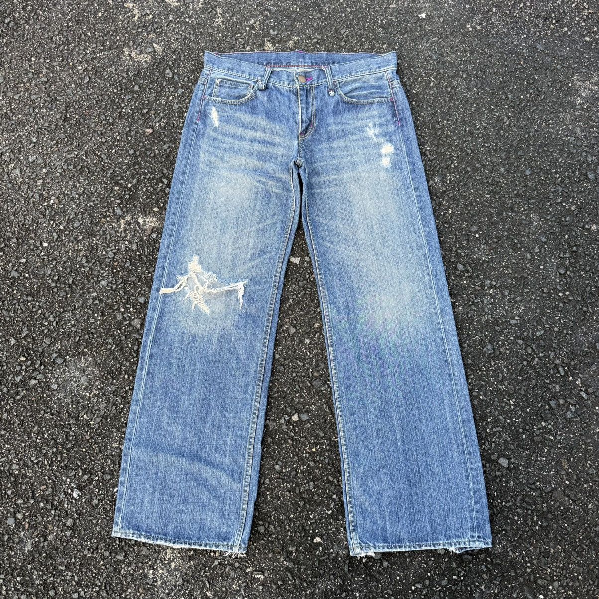 Takeo Kikuchi W35 Vintage takeo kikichi denim jean faded pants Size US 35 - 2 Thumbnail