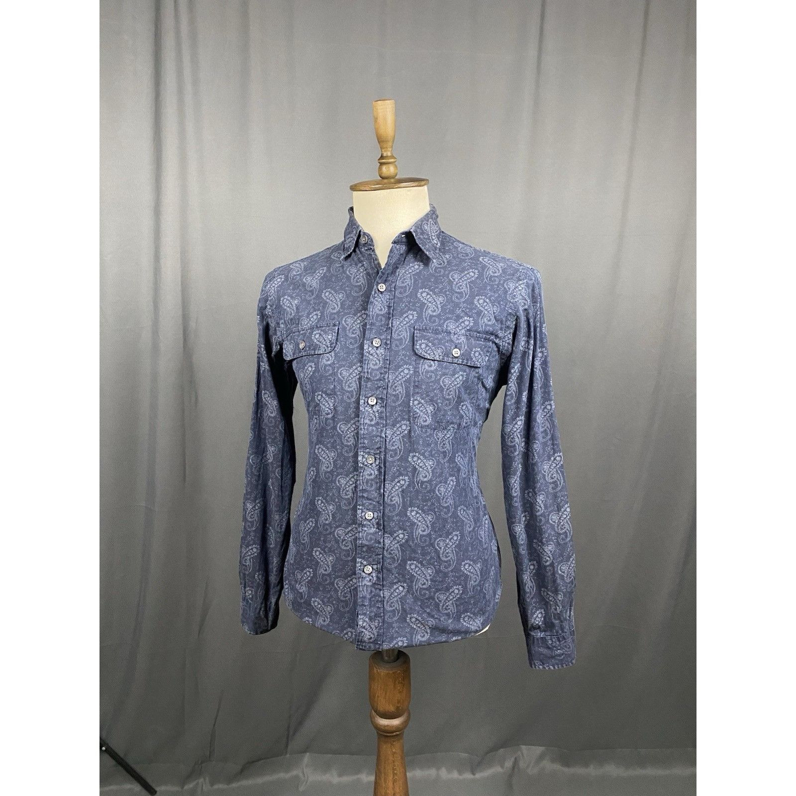 Polo Ralph Lauren Polo Ralph Lauren Paisley Men's Blue Longsleeve Shirt Size M Size US M / EU 48-50 / 2 - 2 Thumbnail
