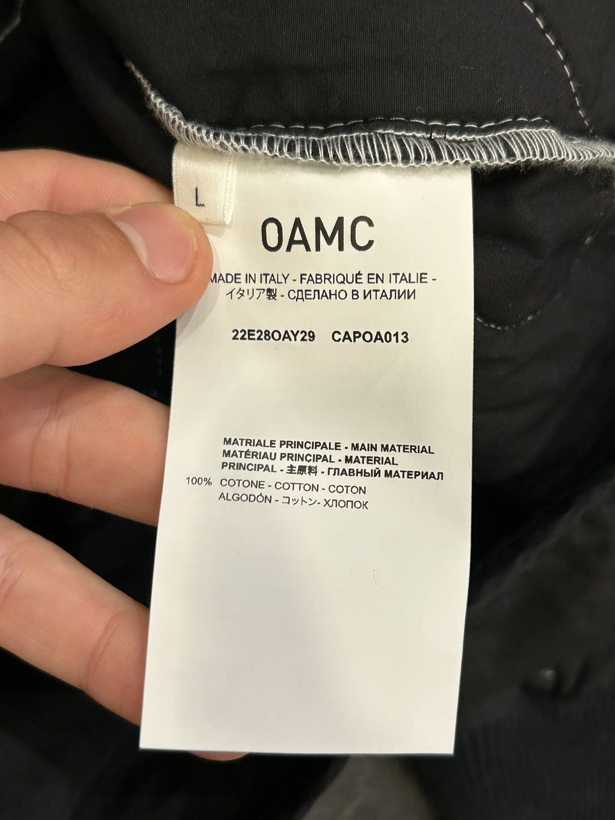 OAMC Fragment X OAMC Bomber Size US L / EU 52-54 / 3 - 4 Thumbnail