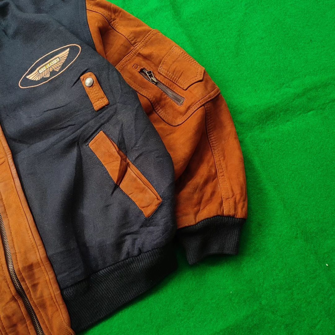 Genuine Leather × Vintage Bonzo Leather Australian made Varsity Jacket Size US XL / EU 56 / 4 - 5 Thumbnail