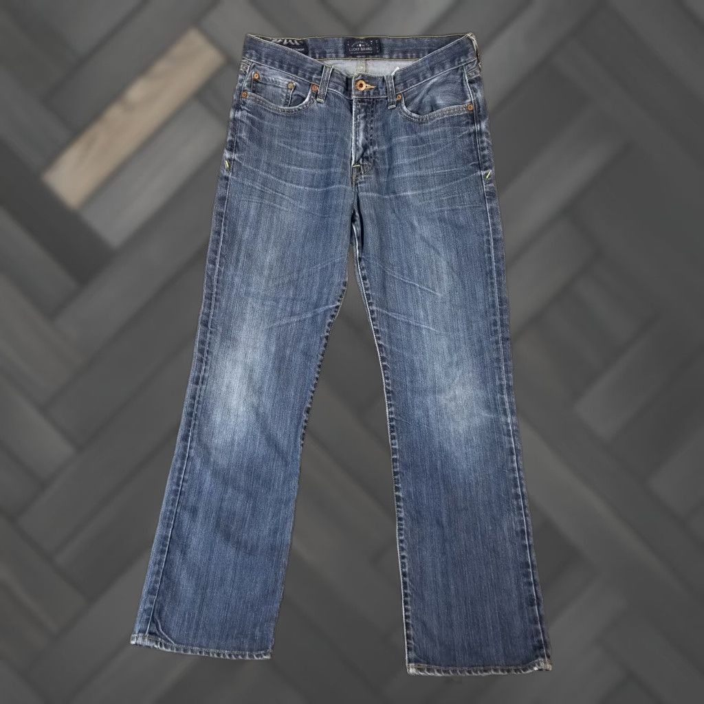 Lucky Brand Mens Jeans 30x30 Blue 363 Vintage Straight Distressed