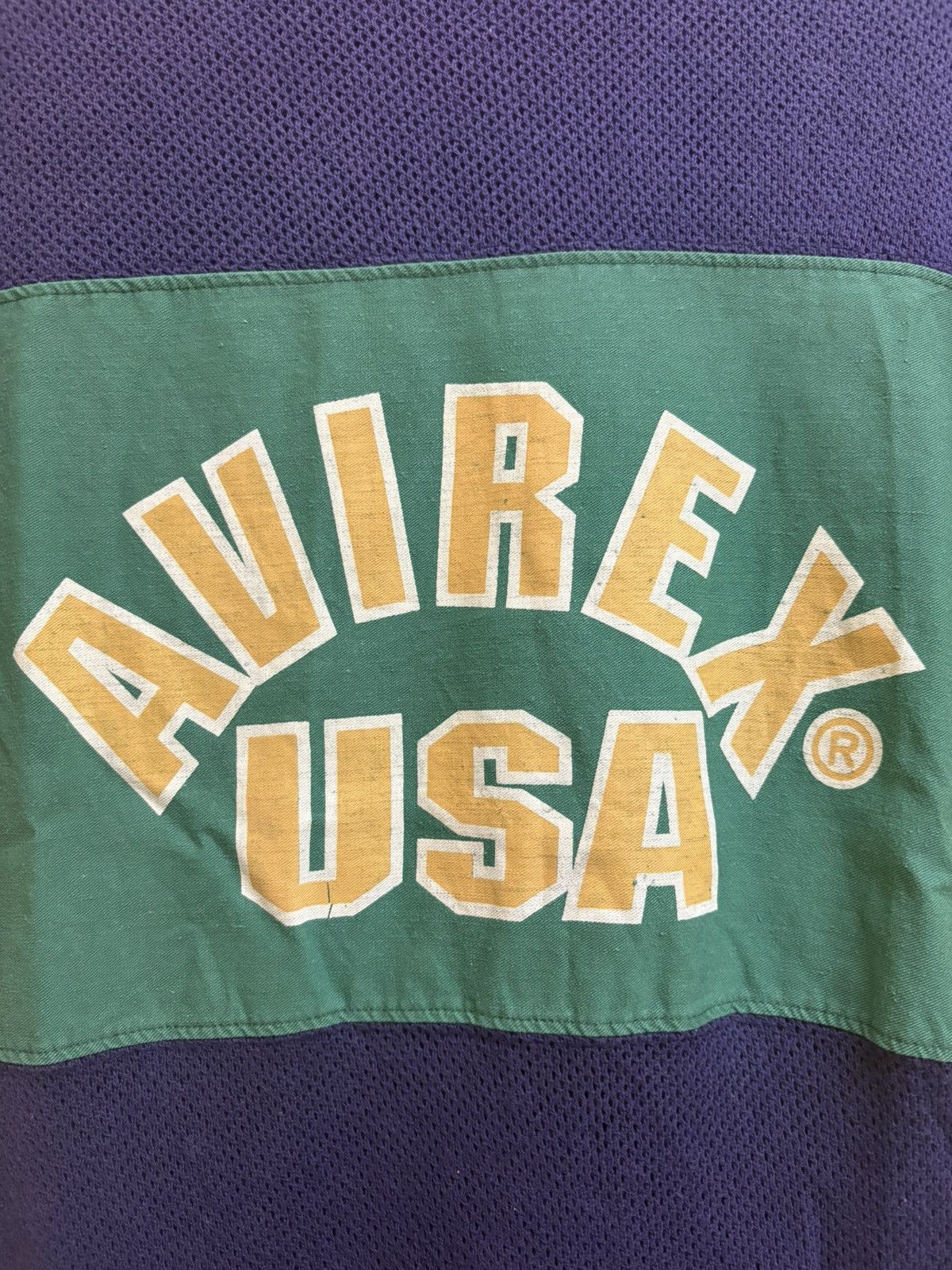 Avirex Vintage 90s Avirex USA American Collegiate Knit Mesh Tee Size US M / EU 48-50 / 2 - 3 Thumbnail