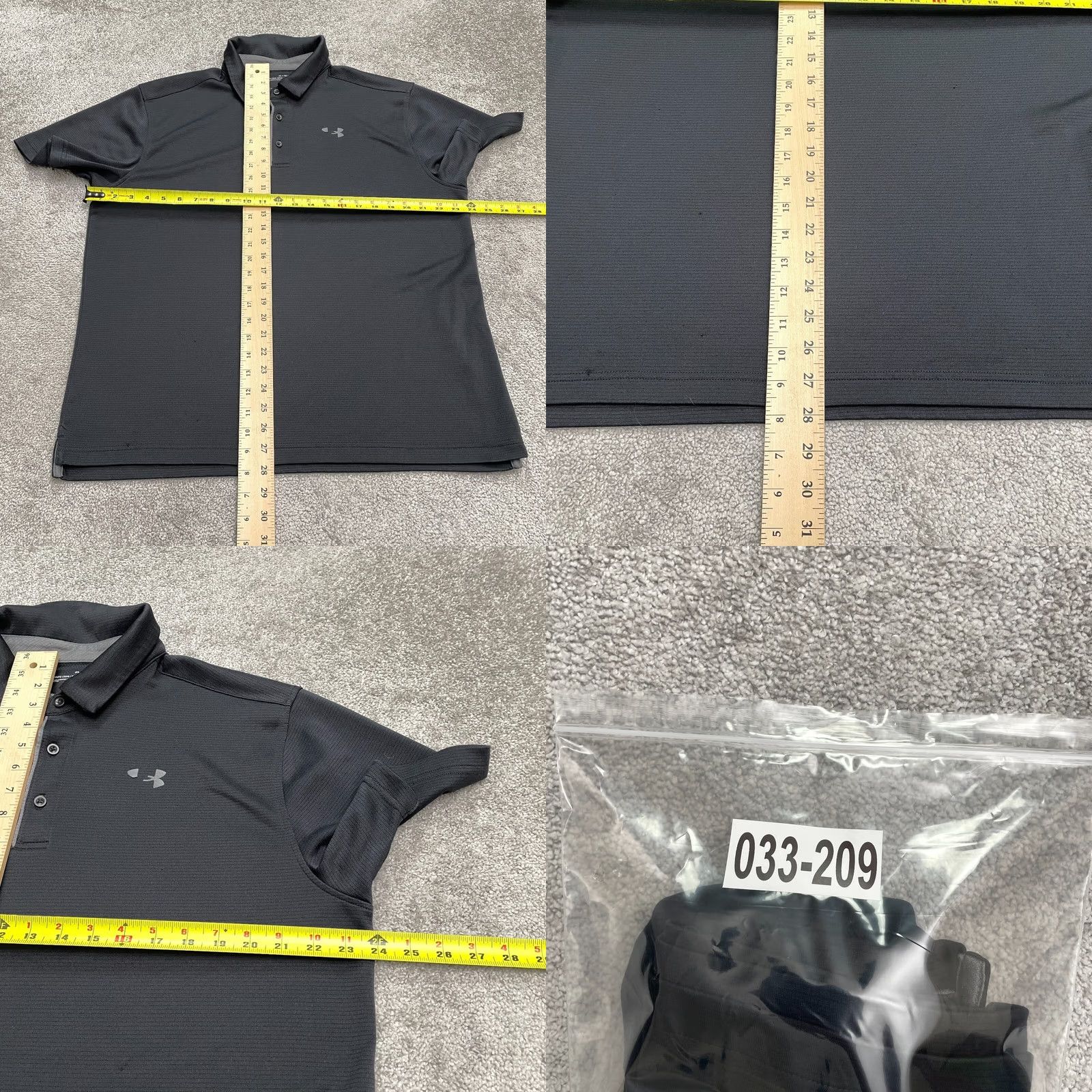 Under Armour Under Armour Polo Shirt Mens XL Black Stretch Thick Active Polo Tennis Shirt Size US XL / EU 56 / 4 - 8 Thumbnail