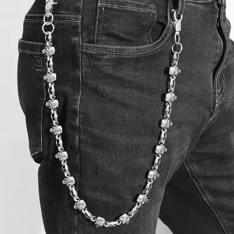 Vintage Metal Skull Pants Chain Size ONE SIZE - 3 Thumbnail