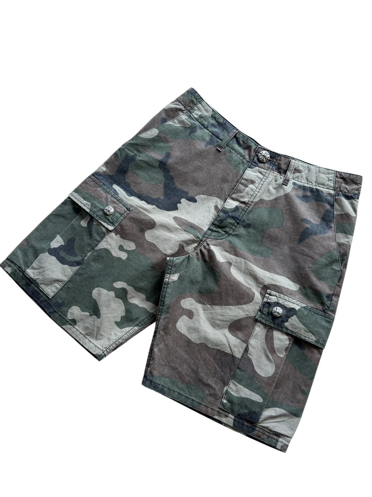 Chrome Hearts Chrome Hearts ‘Devil Dog’ Camo Cargo Shorts Size US 32 / EU 48 - 3 Thumbnail