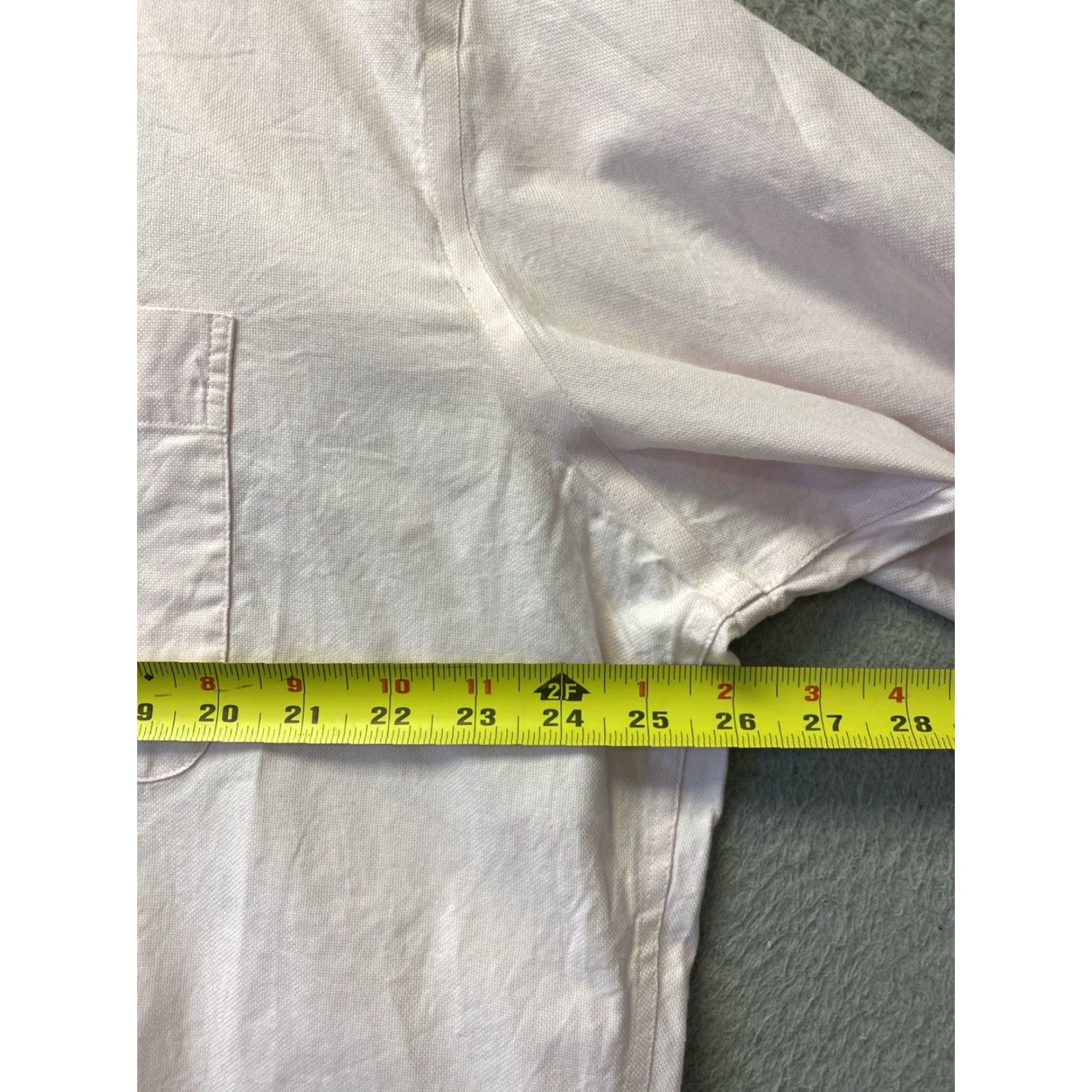 Nordstrom Nordstrom Dress Shirt Mens 15.5 Slim Light Pink 100% Cotton Long Sleeve Barrel Cuff, Workwear, Business, Casual, Regular Fit Size 40R - 7 Thumbnail