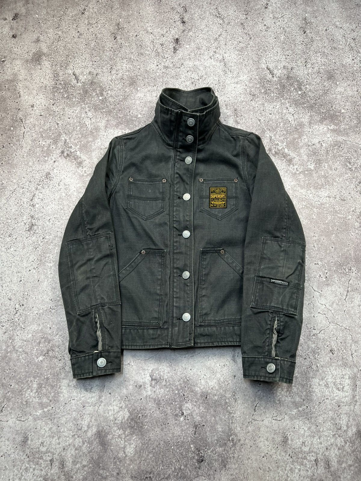 Japanese Brand Vintage Y2K grunge biker raw denim jacket Rick Owens style Size L / US 10 / IT 46 - 1 Thumbnail