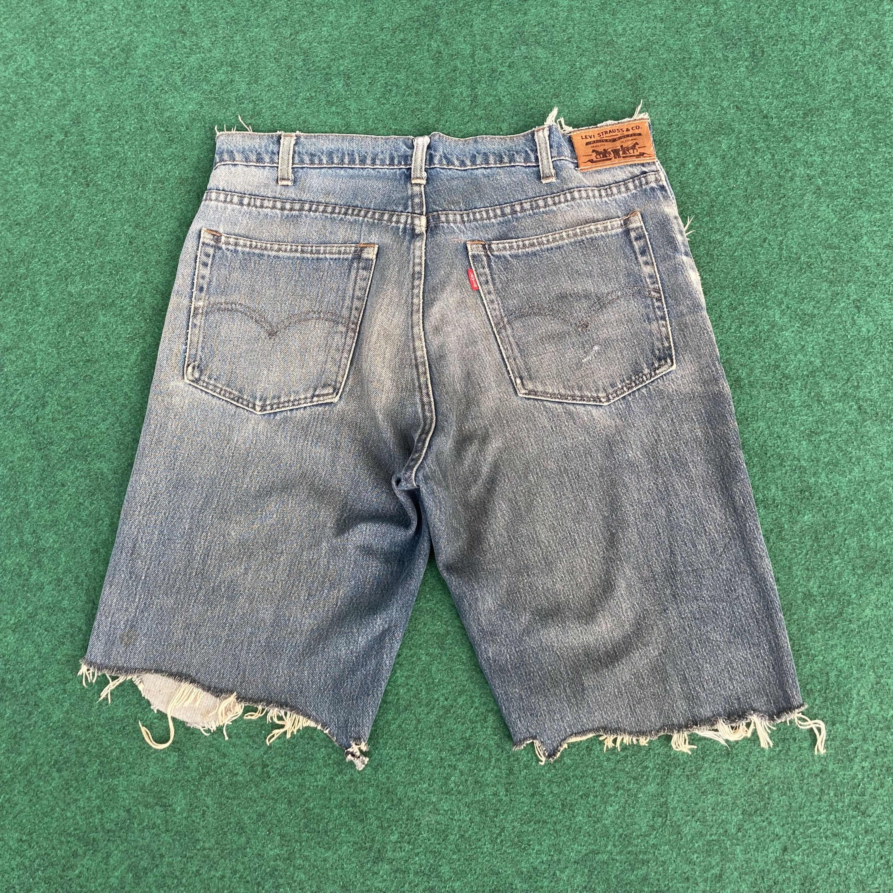 Levi's × Vintage Vtg Levis Short Distressed Jorts Ripped Punk Grunge Jeans Size US 32 / EU 48 - 15 Thumbnail