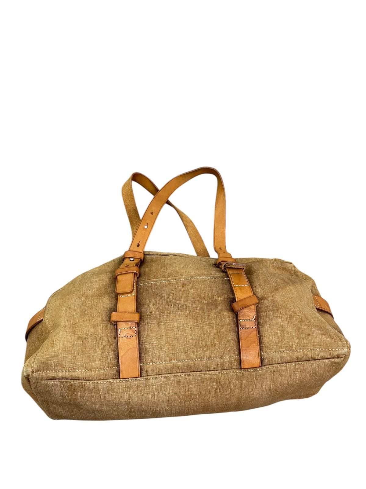 Genuine Leather Leather Cotton Canvas Lagasha Japan East/West Bag 1🟩5 Size ONE SIZE - 7 Thumbnail