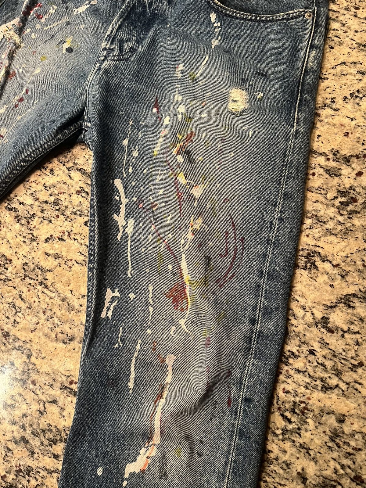 Calvin Klein Calvin Klein Paint Splatter Slim Jeans 32x32. Size US 32 / EU 48 - 7 Thumbnail