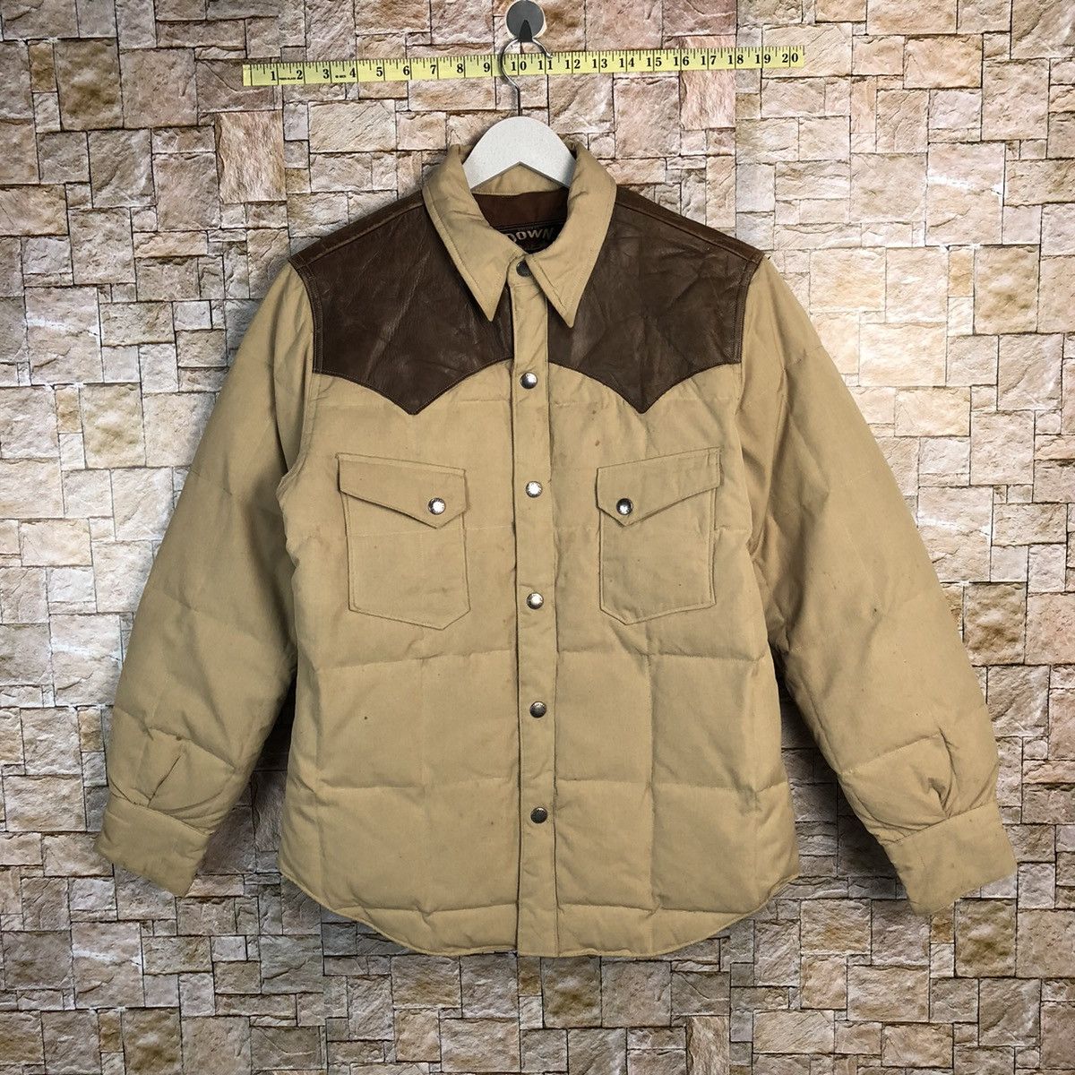 Sugar Cane DL Sugar Cane Quilt Hybrid Western Down Jacket Shirt #A284 Size US M / EU 48-50 / 2 - 1 Thumbnail