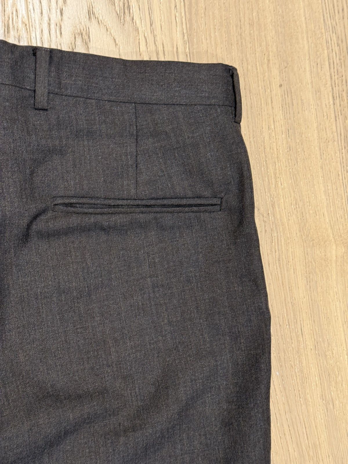 Vintage 1970s wool dress trouser boot cut brown Size US 31 - 8 Thumbnail